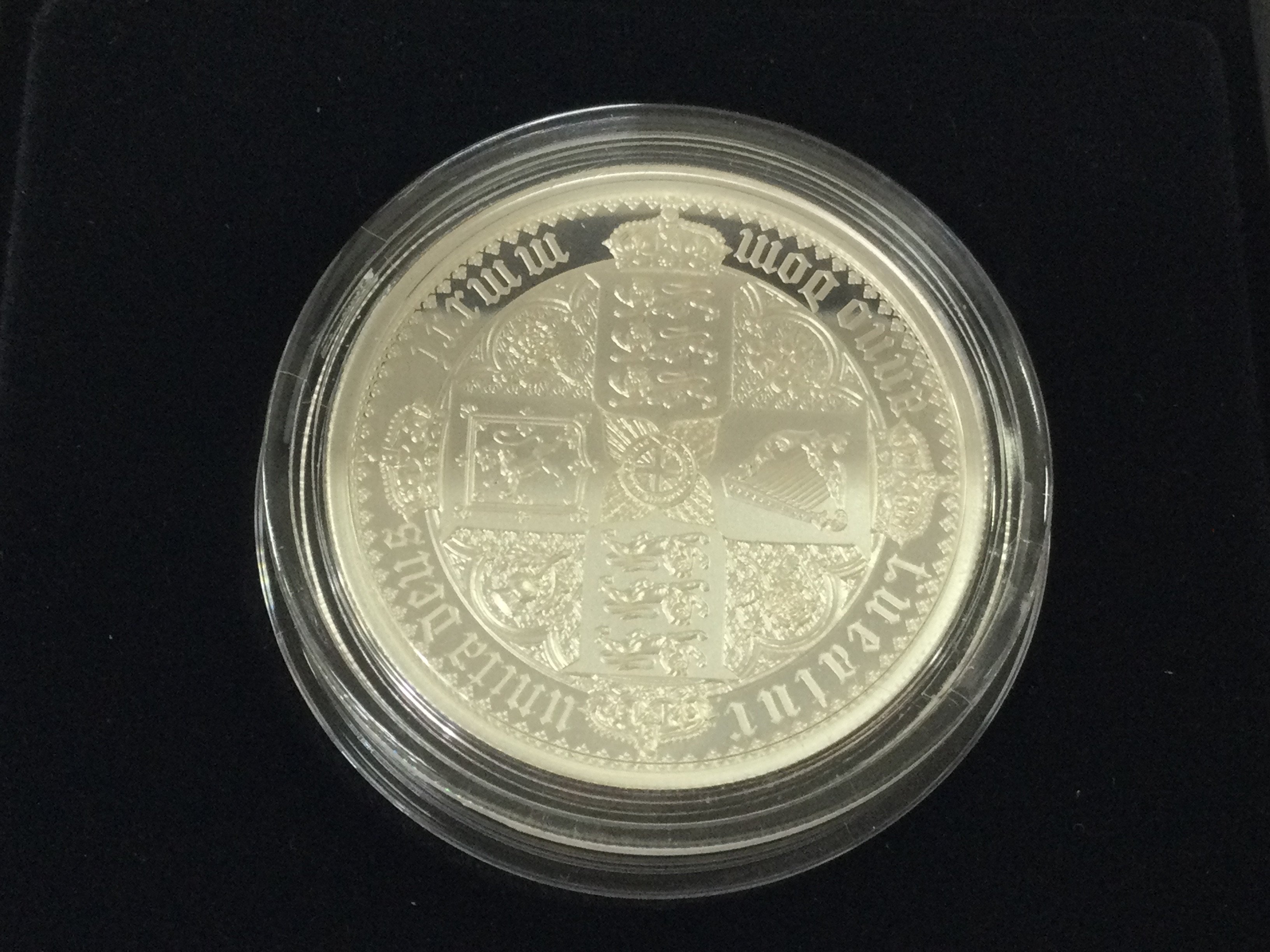 2021 UK 2oz silver gothic crown quartered arms. Postage B