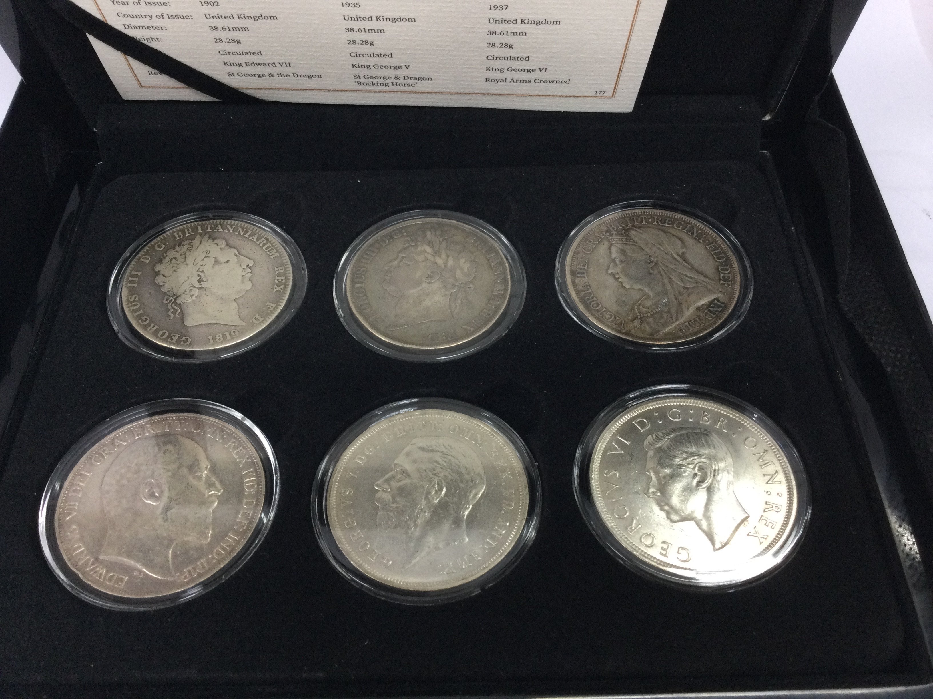 A collection of 6 well presented silver crowns. Postage B