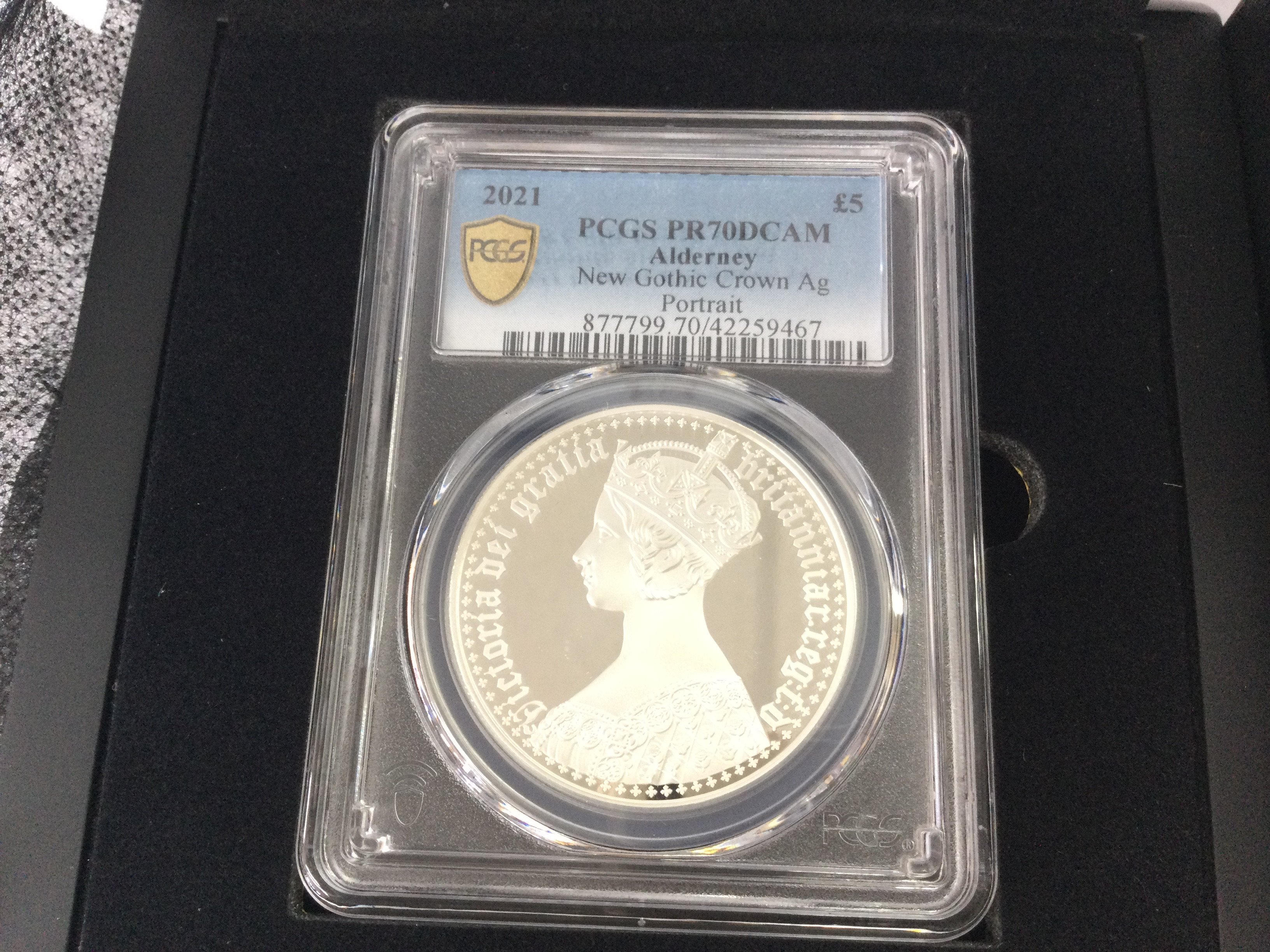 2021 gothic silver proof 5pound coin slabbed. Postage B