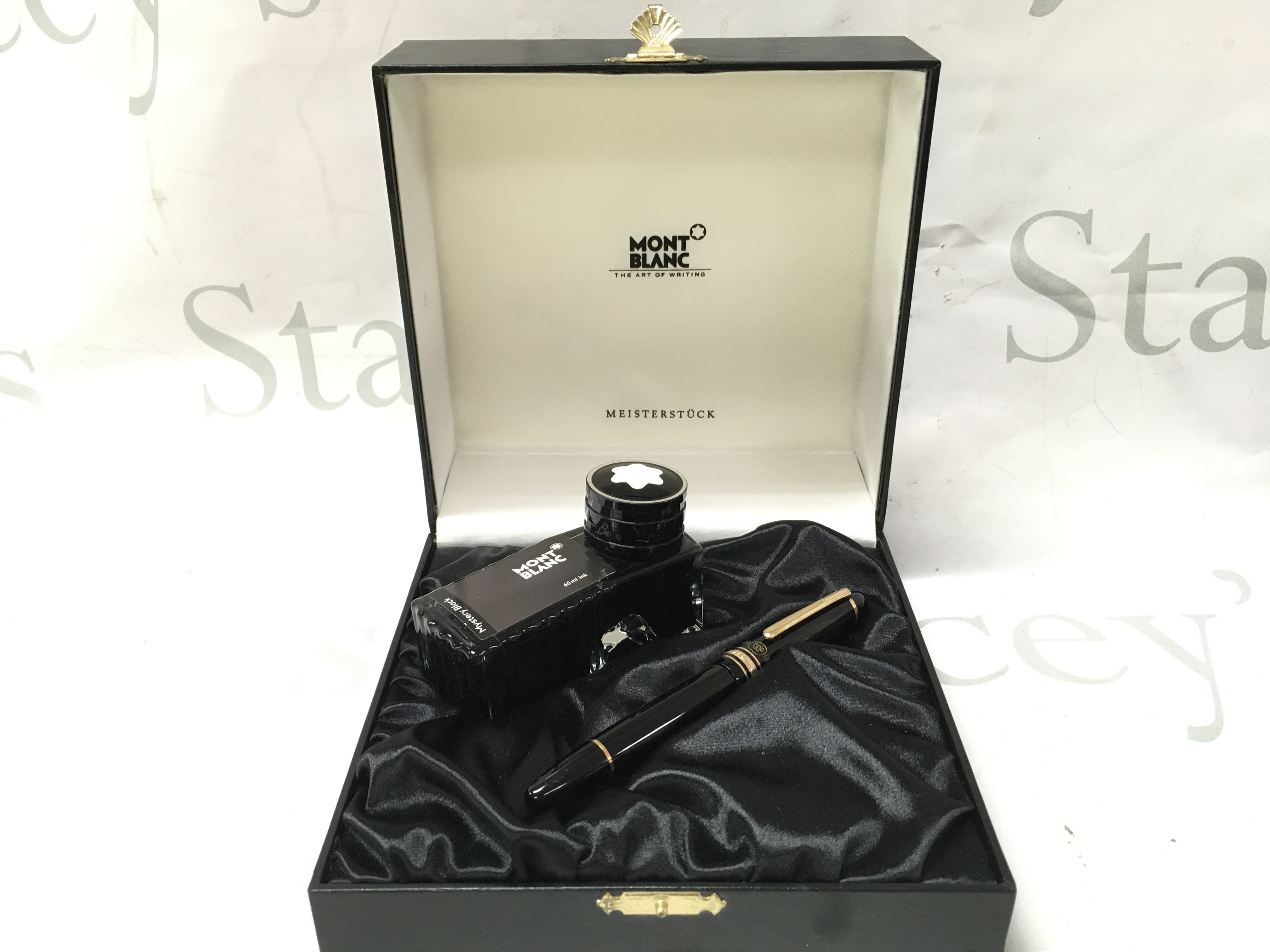 A Mont Blanc 1970-1995 Warner music issue pen and ink bottle