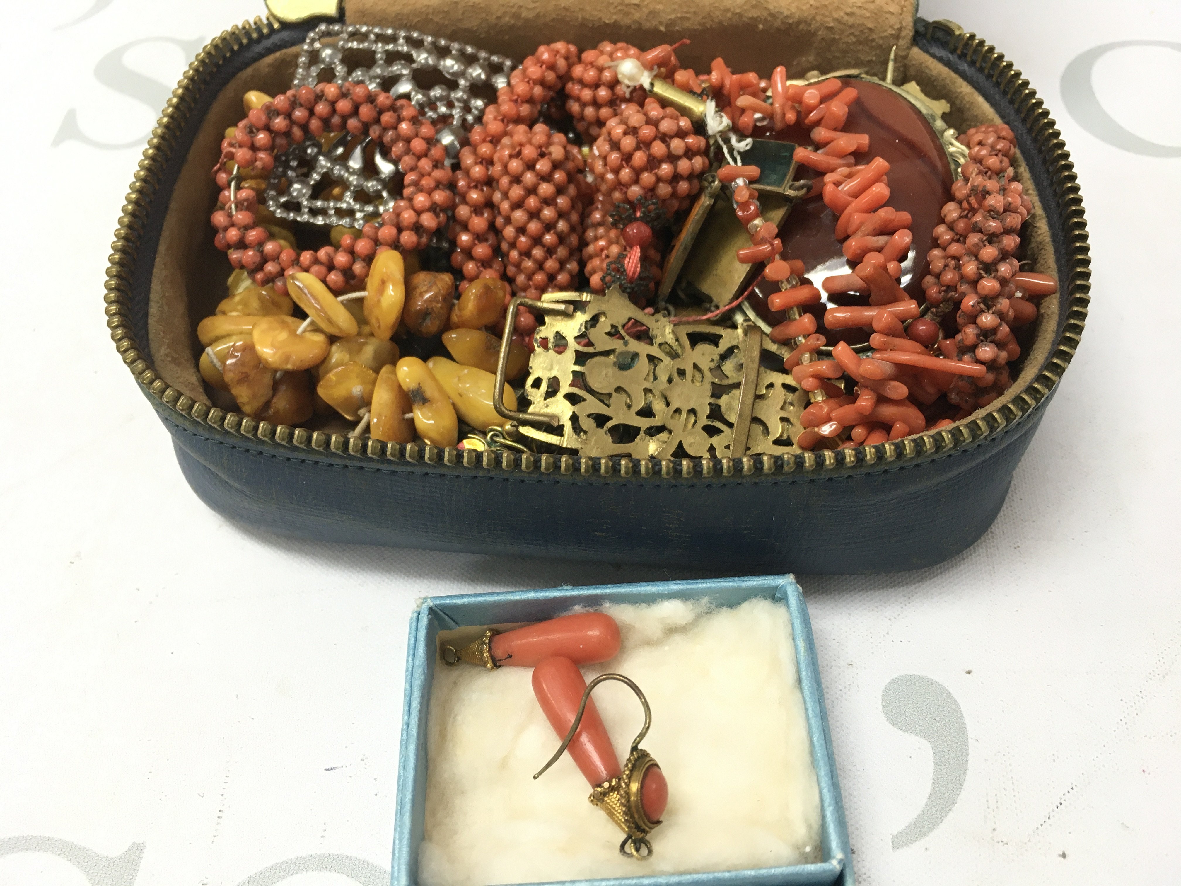 A collection of coral and other Jewellery , postage category B