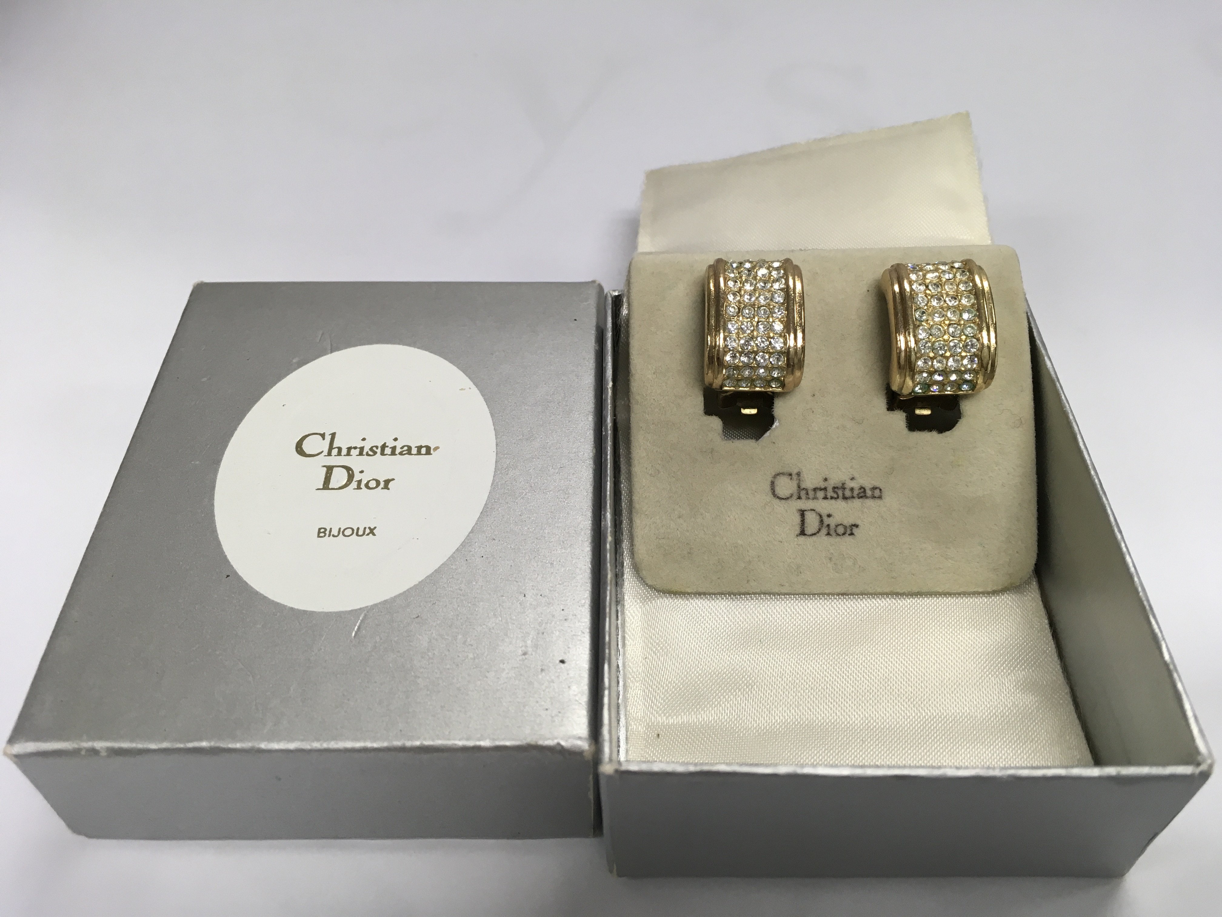 A pair of vintage Christian Dior earrings.