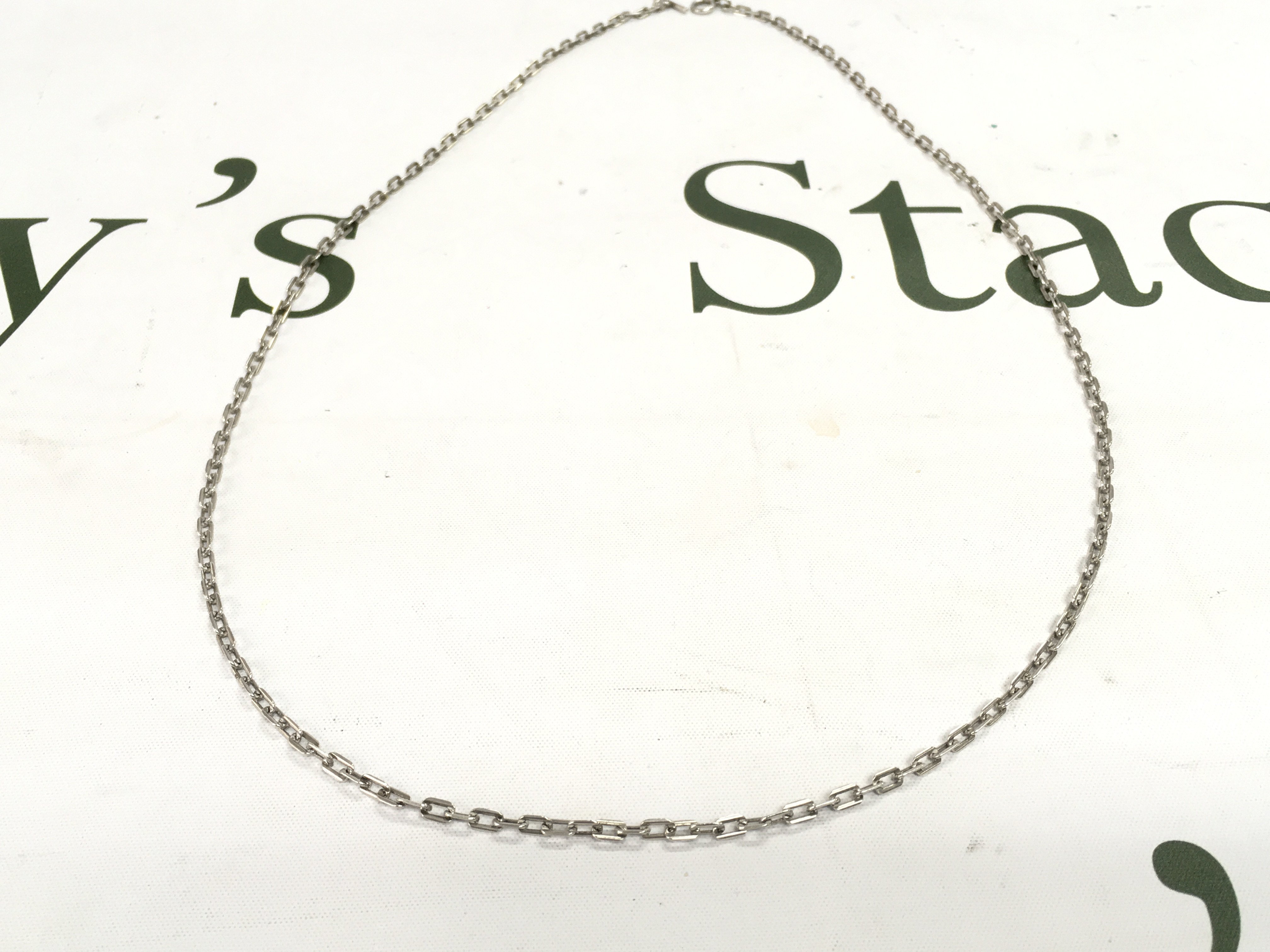 Georg Jenson Silver chain. Approximately 71cm in length.