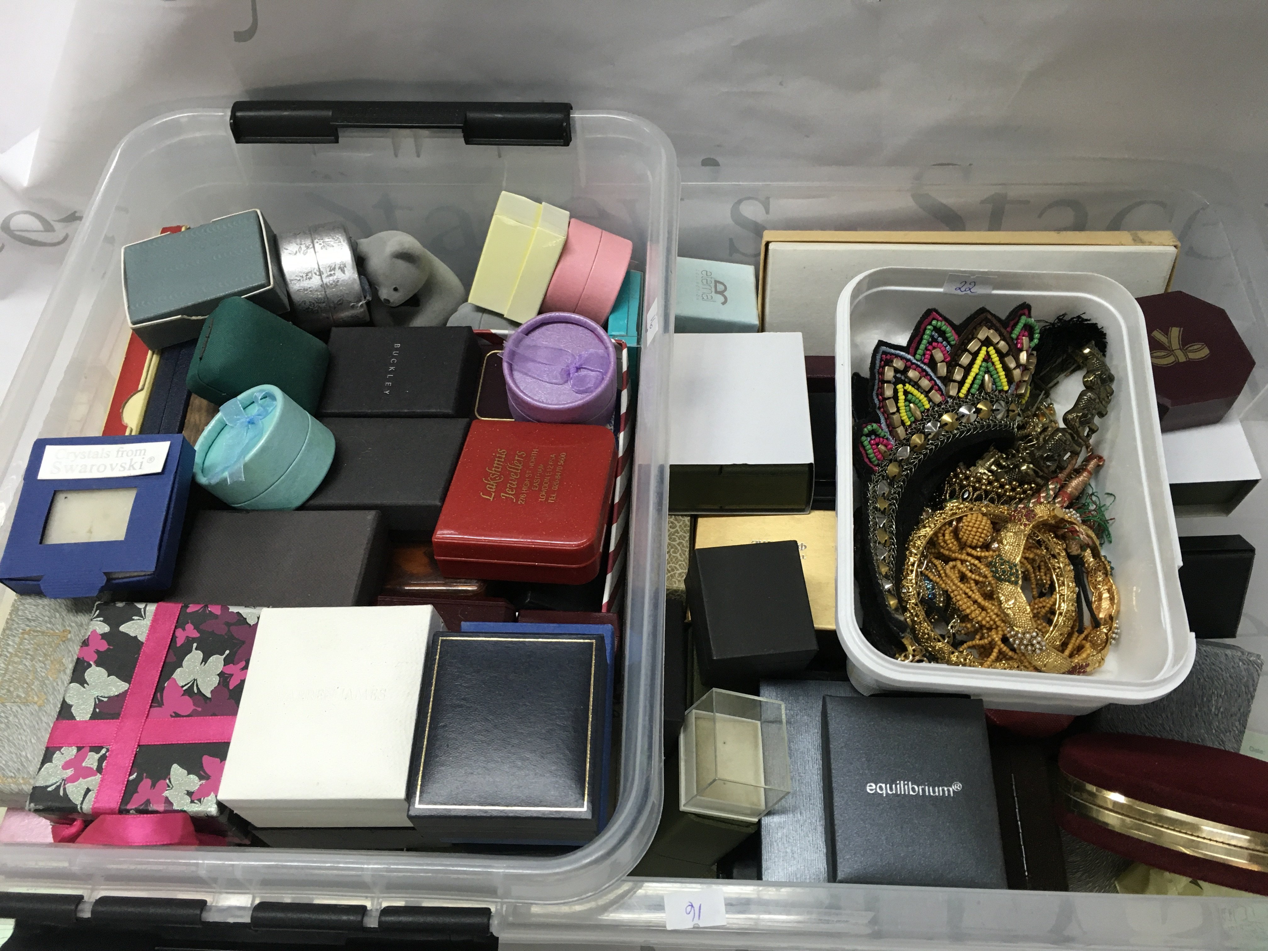 A Collection of jewellery boxes and some costume Jewellery. Postage cat C