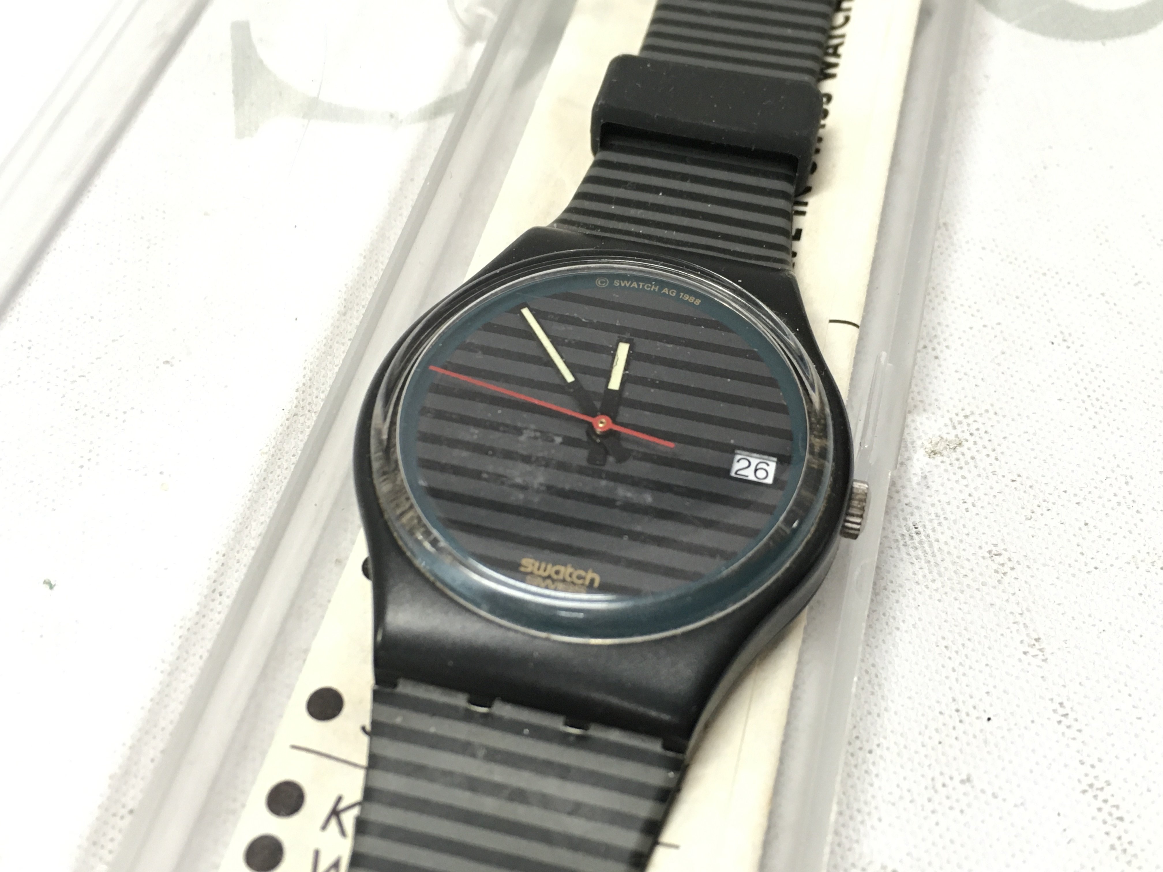 A vintage gents "grey line" swatch.