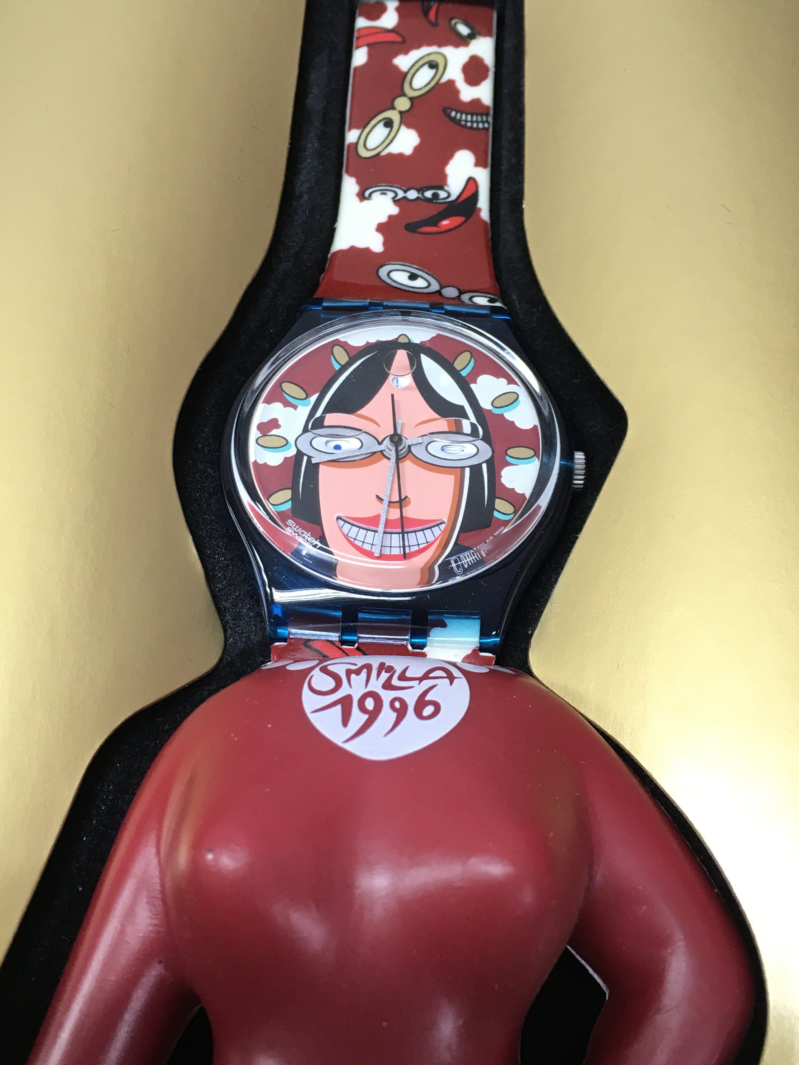 A vintage SMILLA 1996 swatch watch.