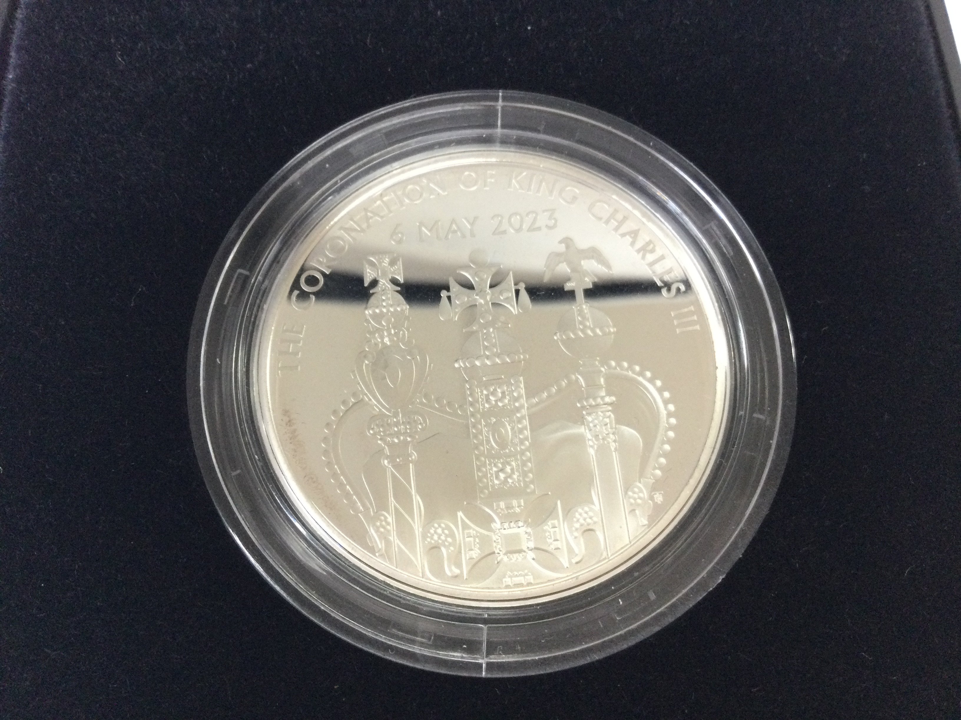 Coronation of King Charles 2023 Uk five pound silver proof coin. Postage B