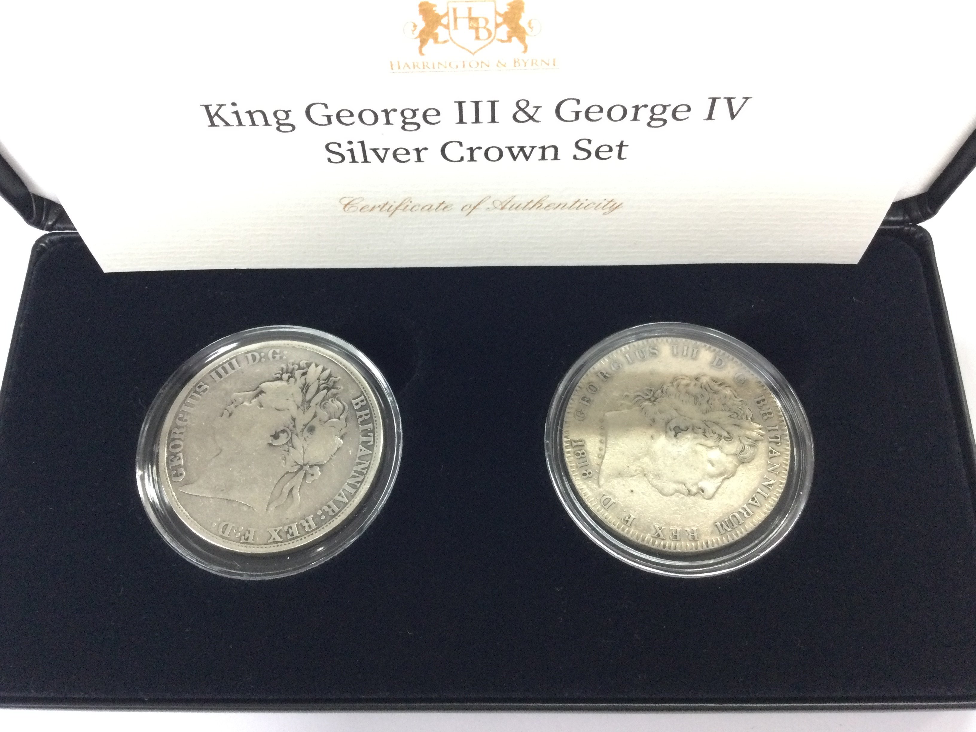 King George III and George IV silver crown set, Postage B