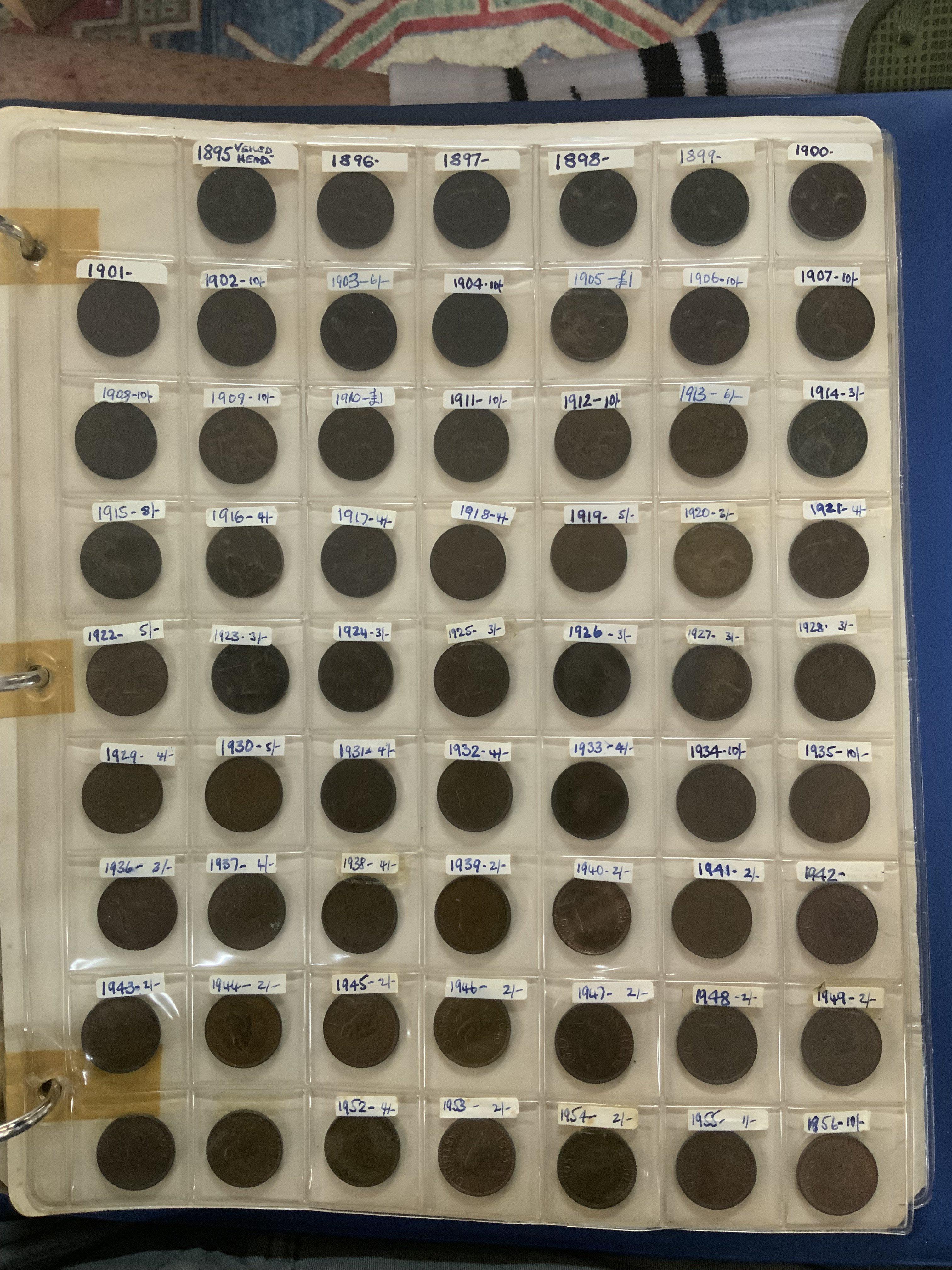 11 Albums of British and world coinage.