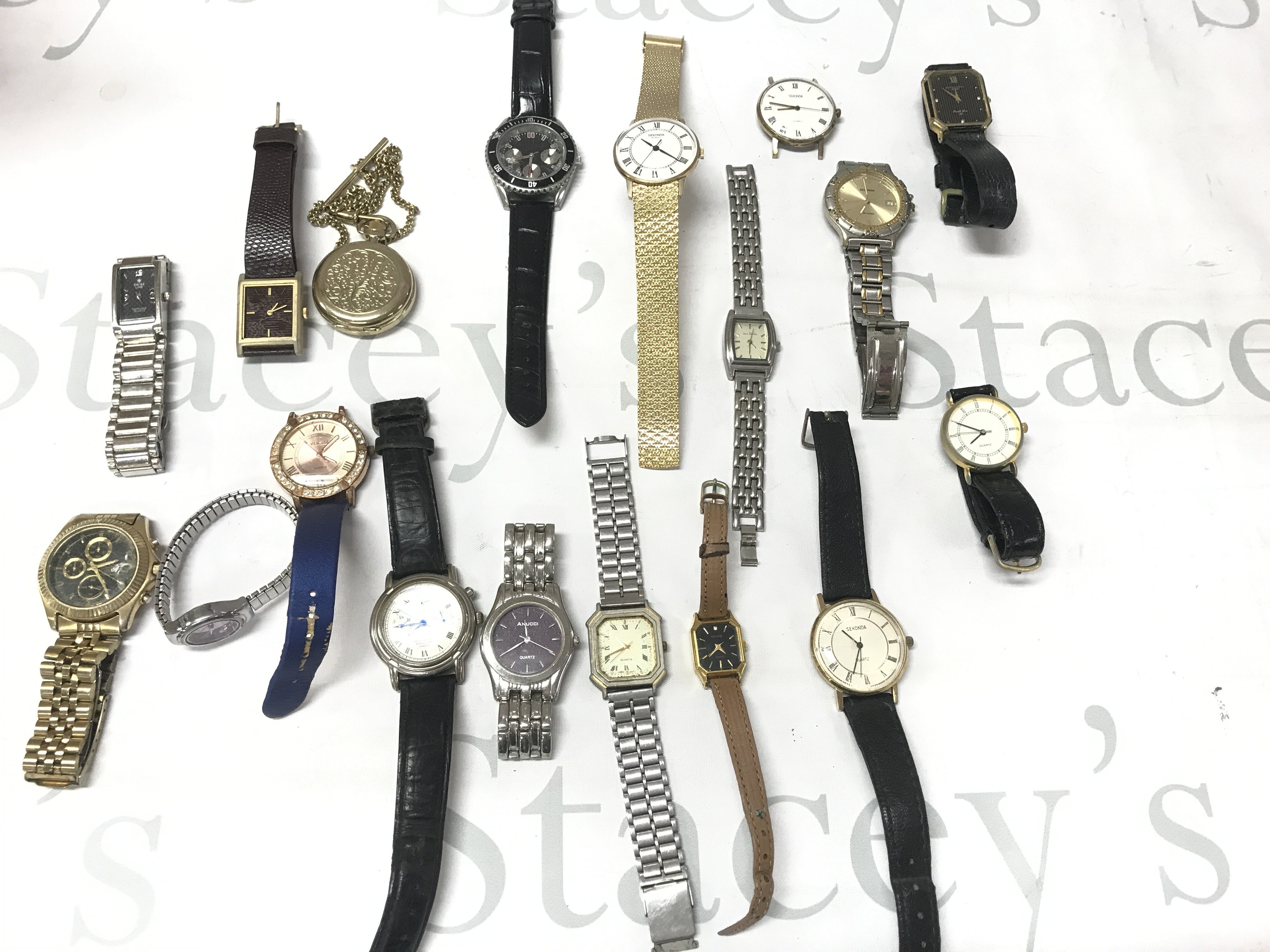 A collection of assorted watches including Sekonda Citizen etc. Postage B