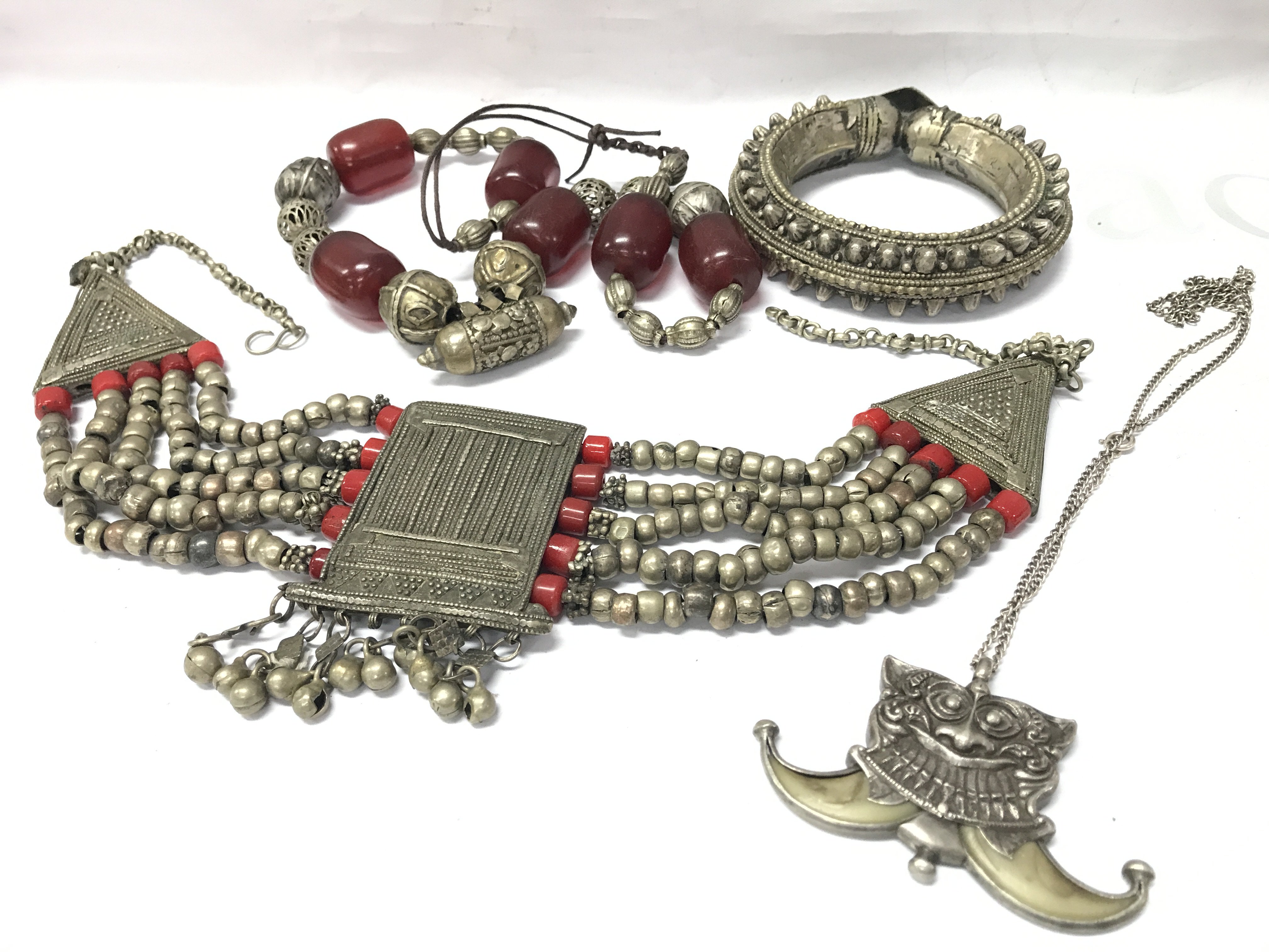 Persian jewellery including necklaces and bangles, postage category A