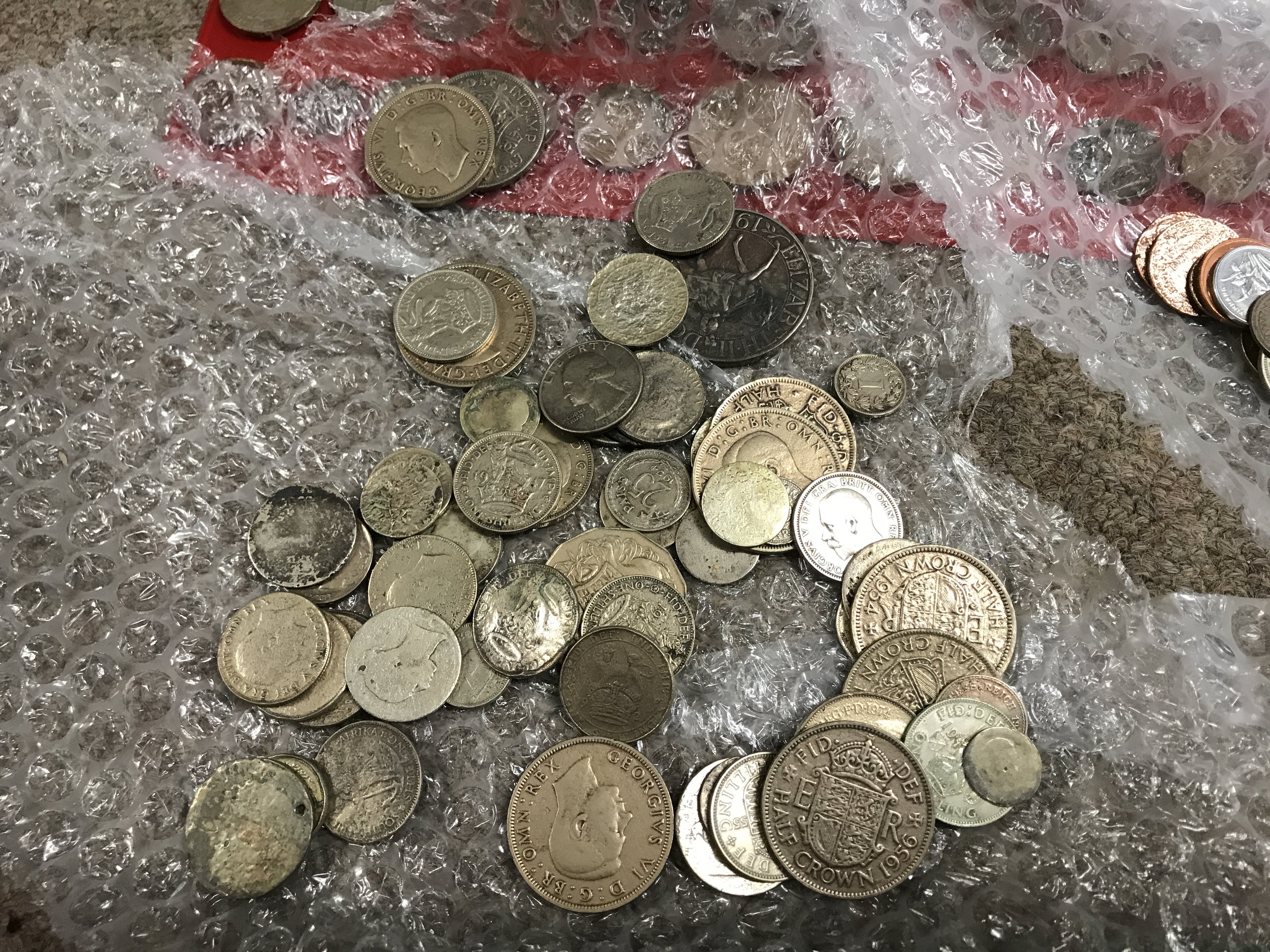 A collection of 19th/20th century British and world Coins. Postage category B