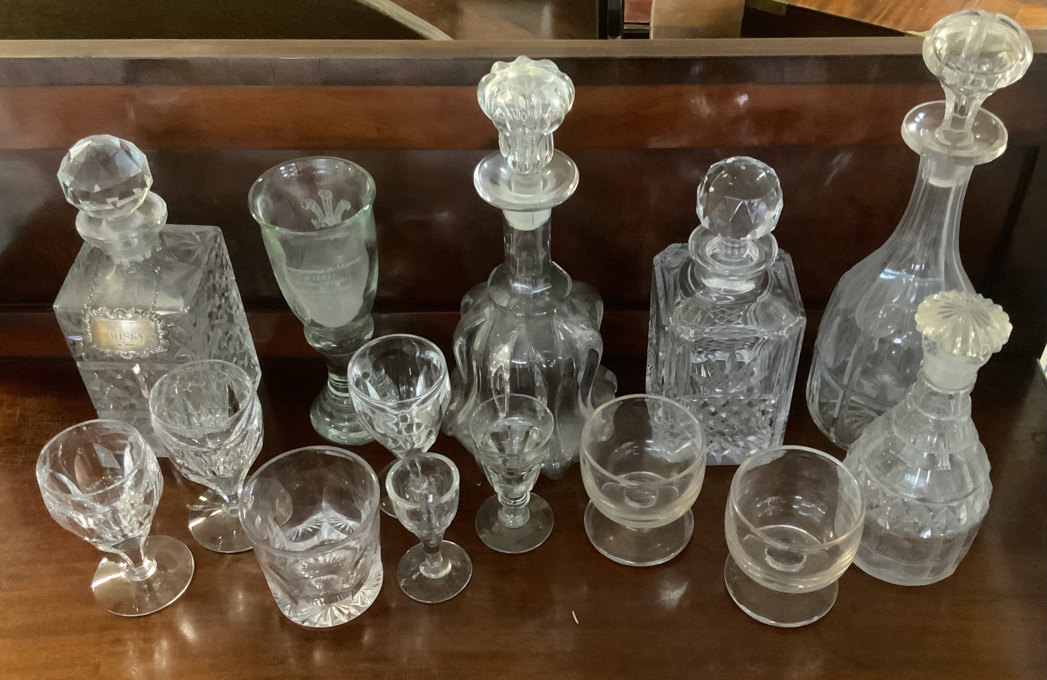 A good collection of vintage and antique glassware.