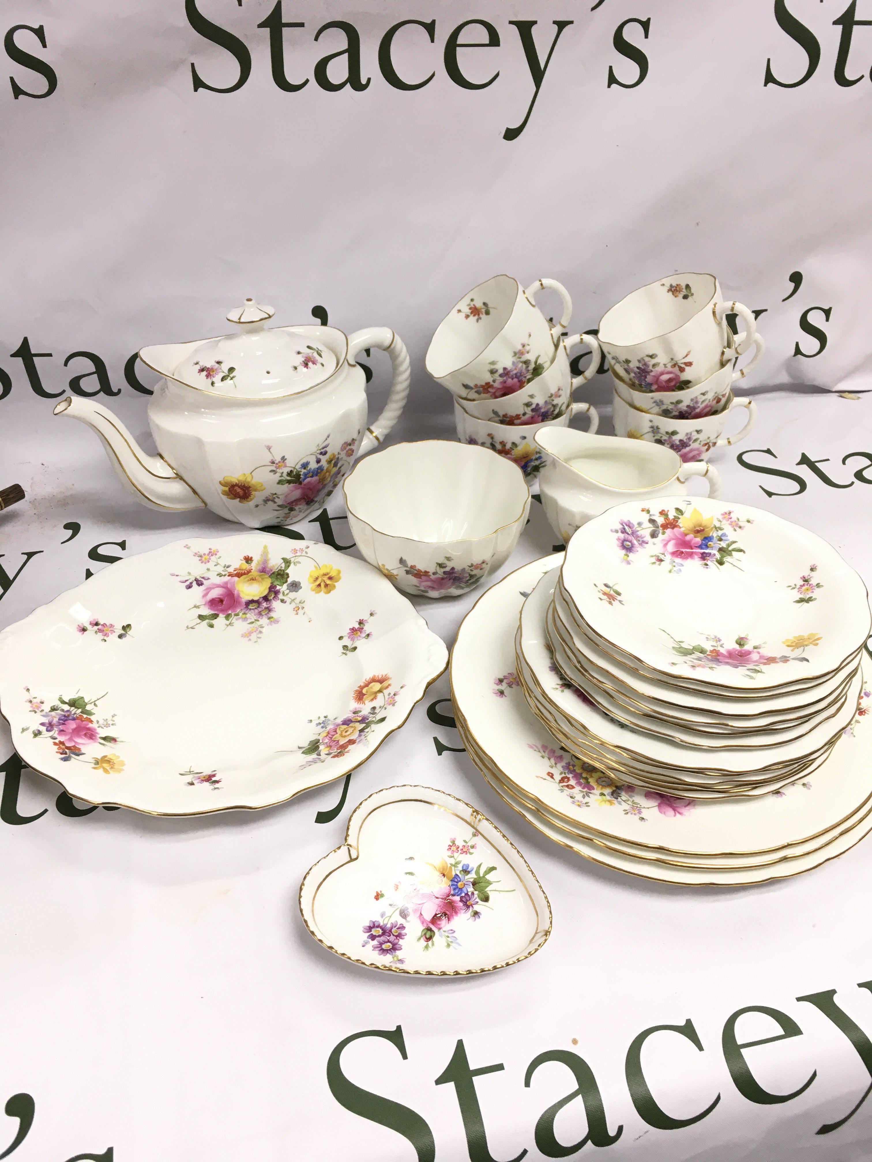 Royal Crown Derby posies tea set including cups , plates etc , this lot cannot be posted