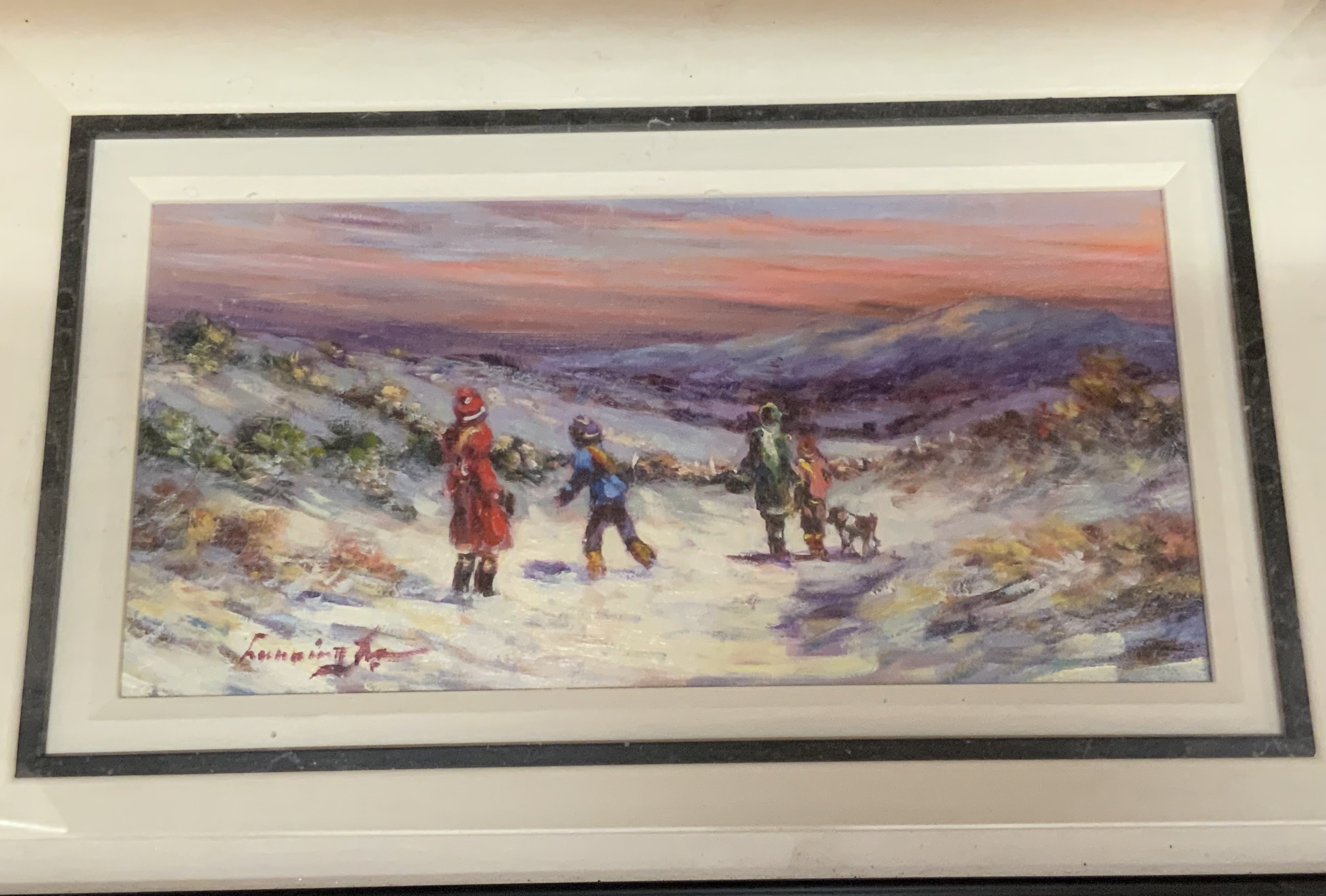 William Cunningham, 1946-Present, A framed 20thC Irish modern oil painting.