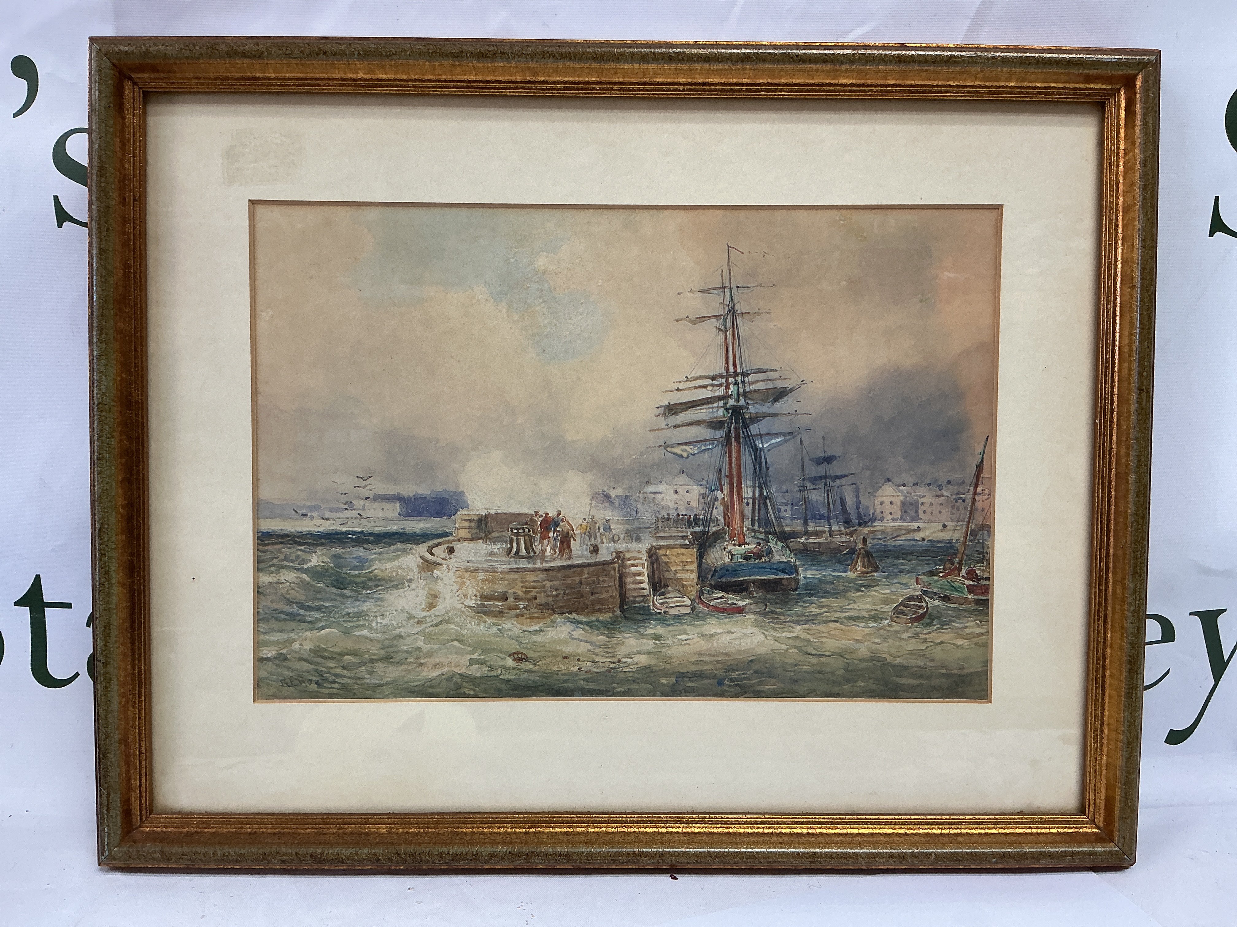 a water colour painting by Robert Ernest Roe 1852-1921. Approx size 41x32.