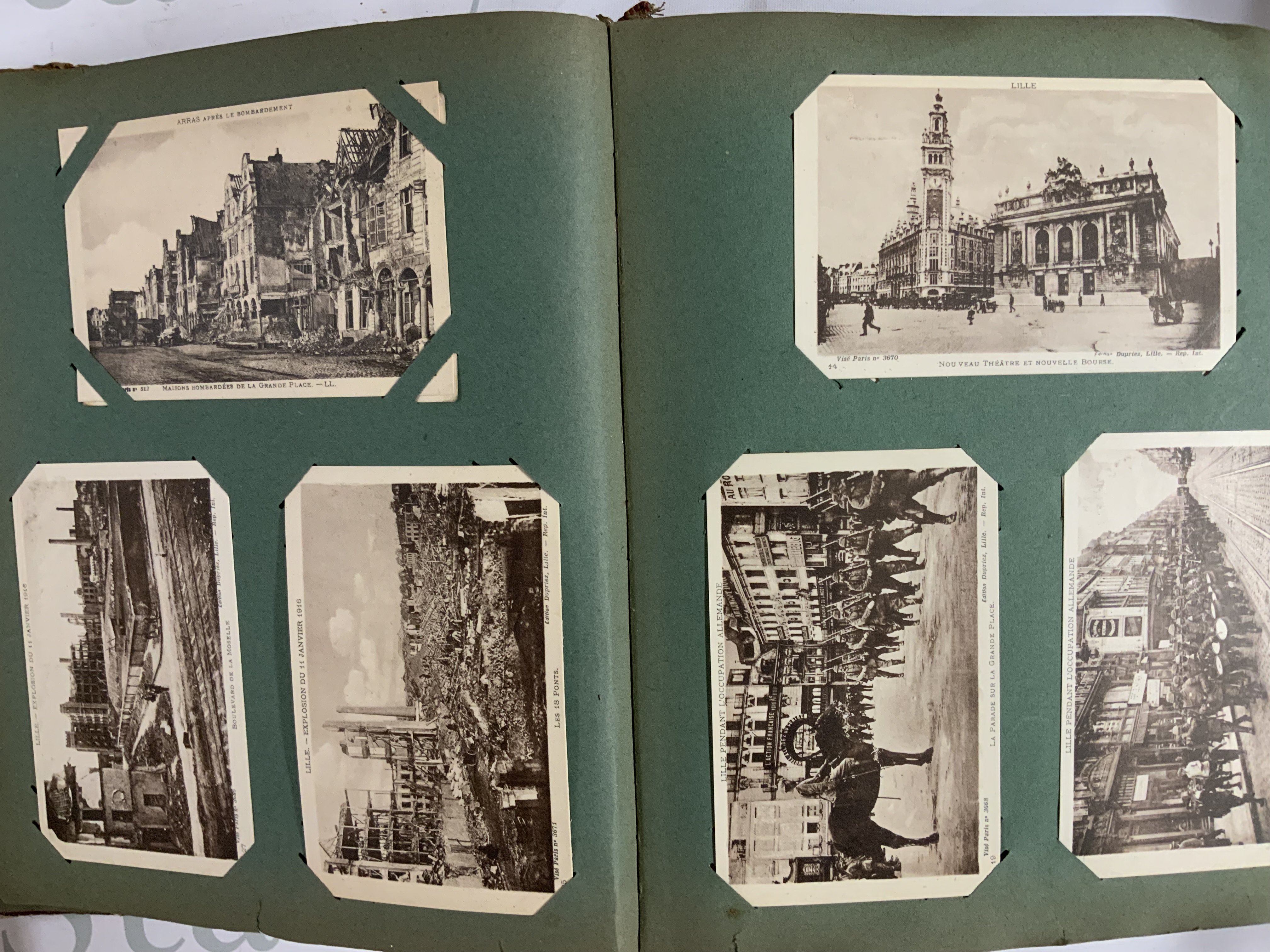 WITHDRAWN - An Early Postcard album including WW1 scenes, European topographical scenes. 150+ (C)- NO RESERVE