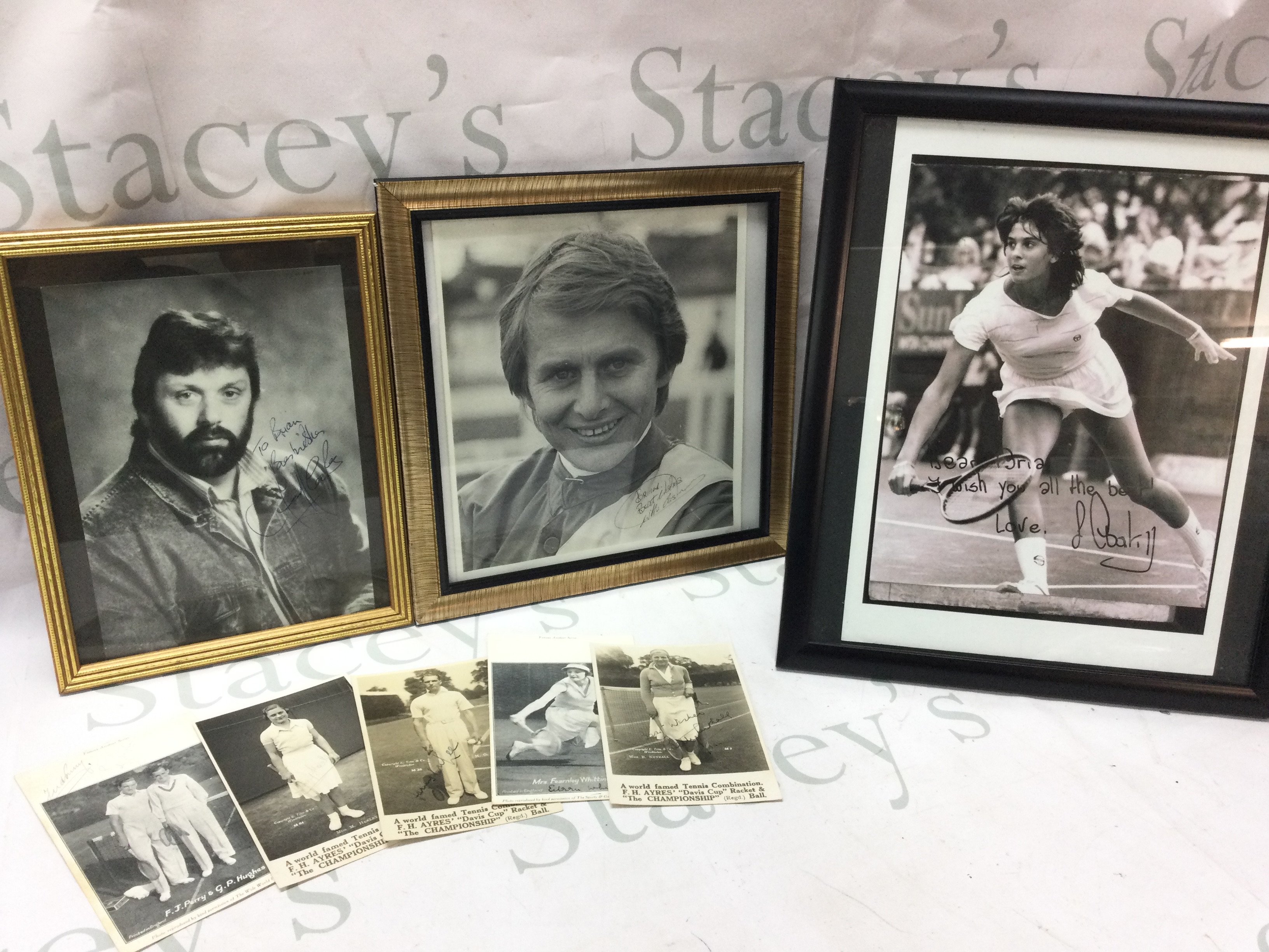 Sporting autographs including Fred Perry.