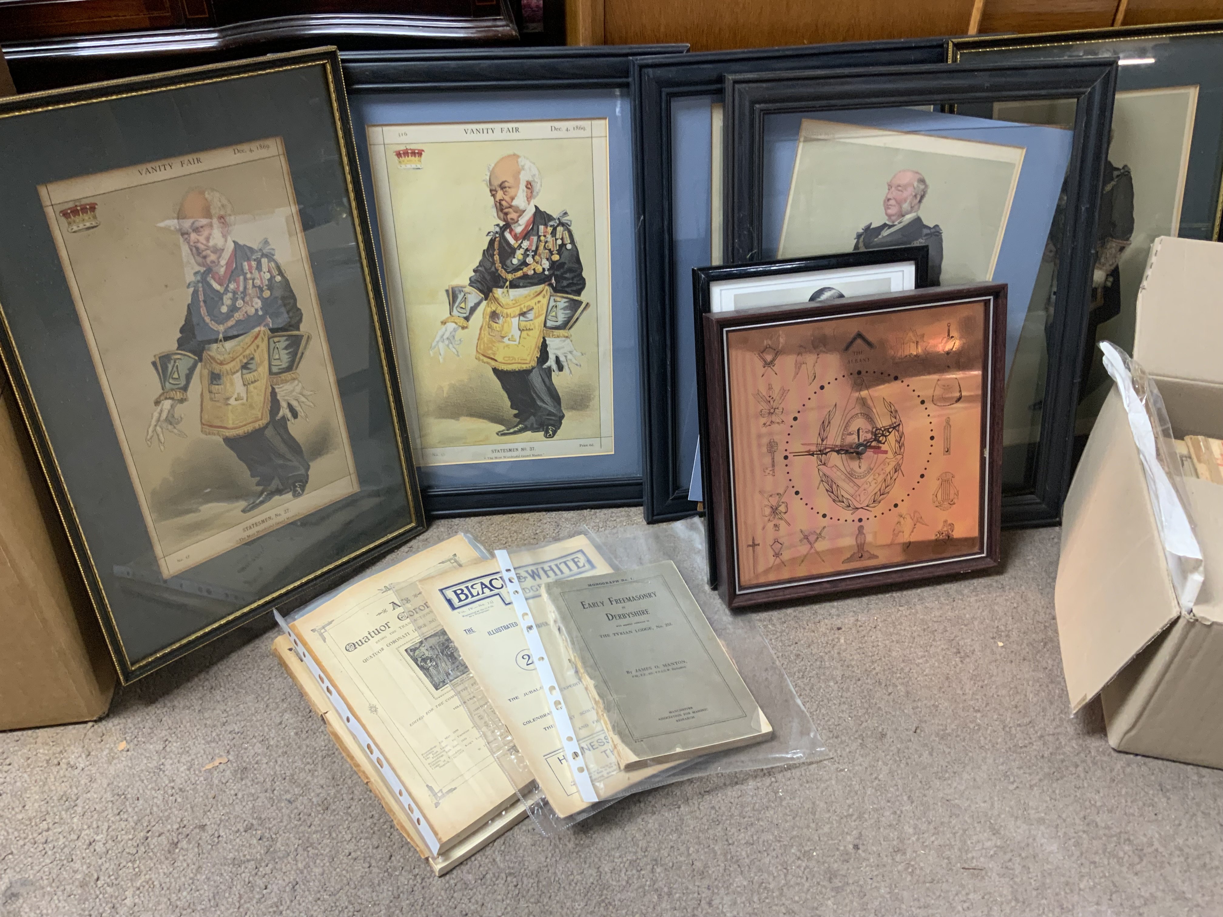 A large collection of vintage SPY and Vanity Fair prints. Some framed examples etc.