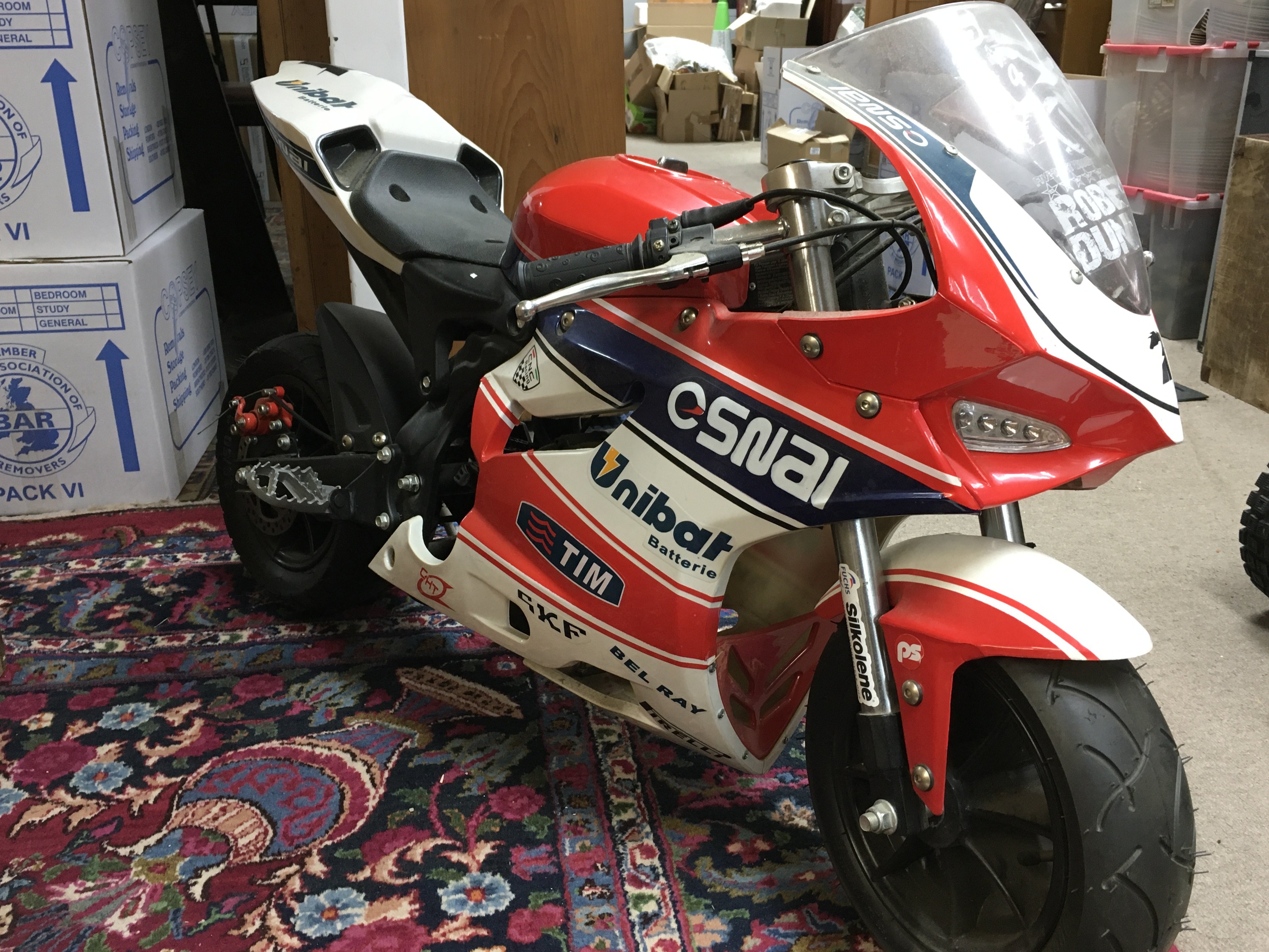 Csnai mini motorcycle . 115cm long 64cm tall Approx