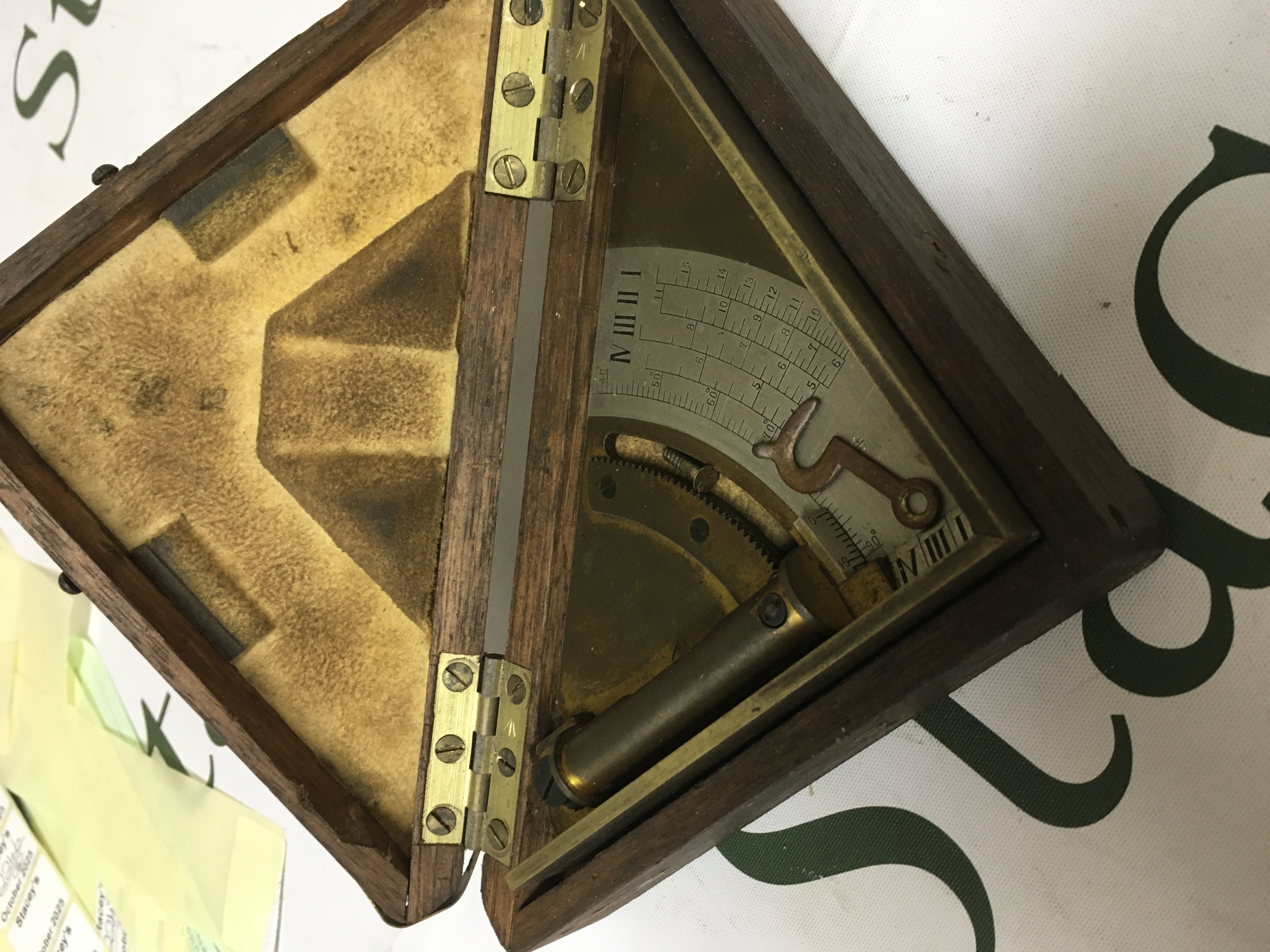 A Gunners sighting quadrant fitted in original case .