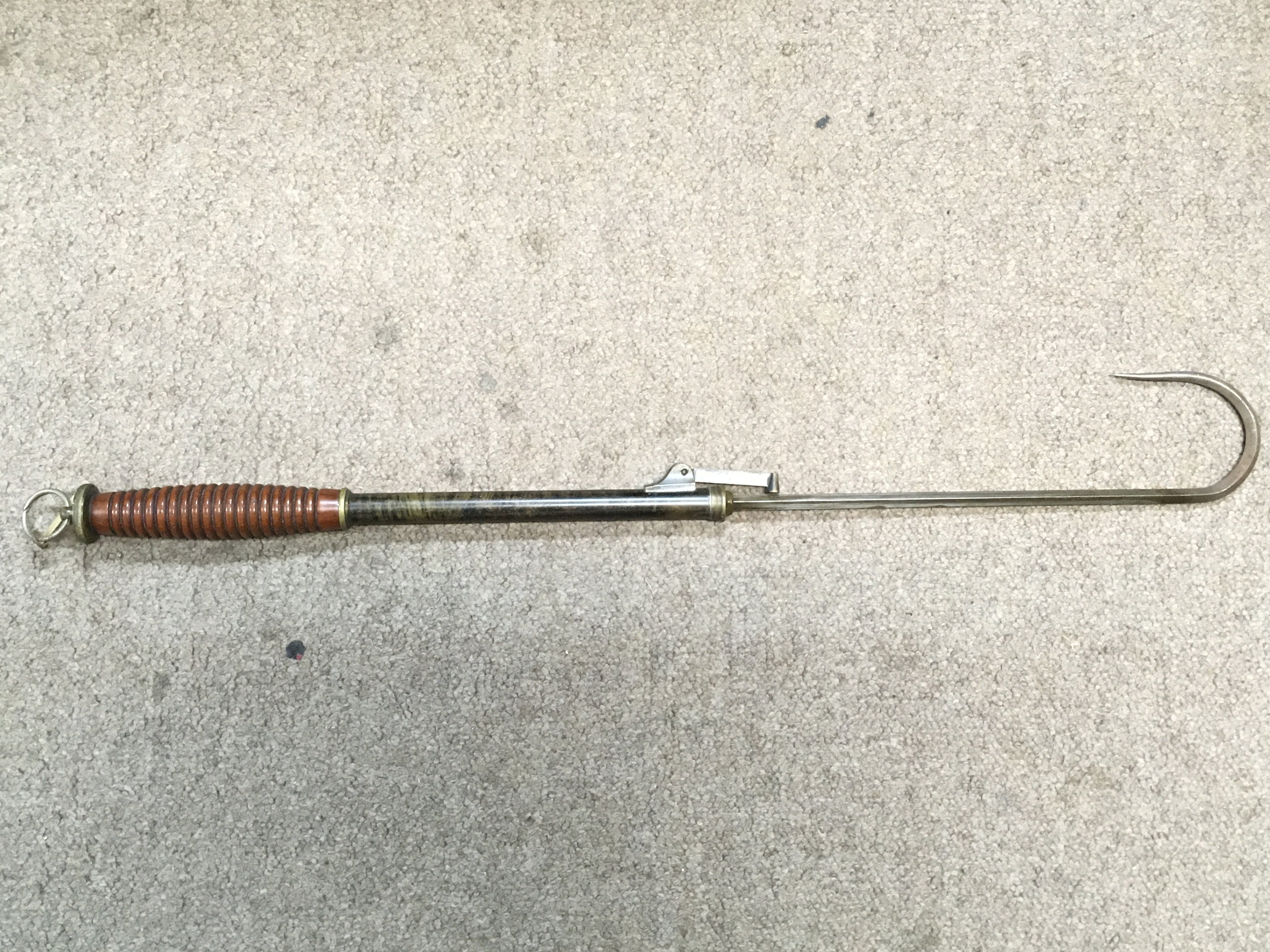 An antique Gaff hook , 65cm long, this lot cannot be posted
