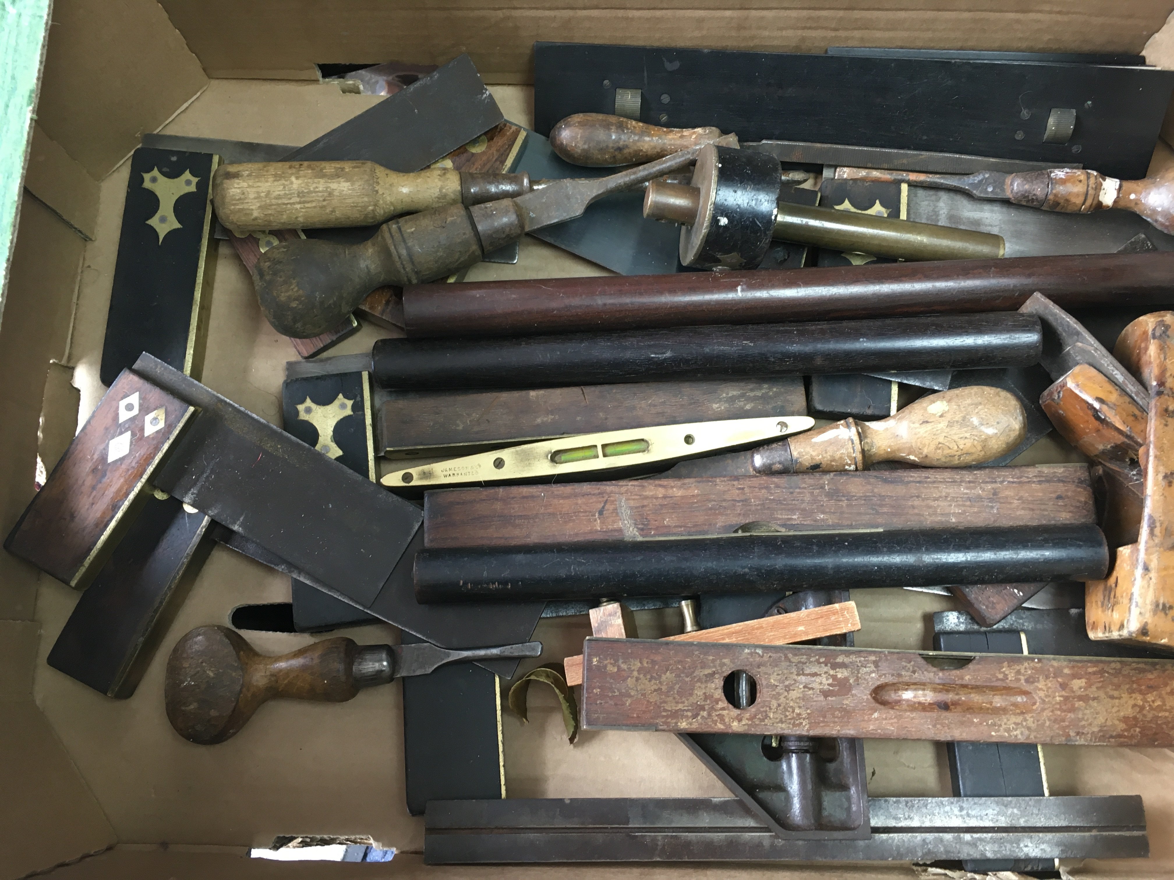 Two boxes of vintage tools