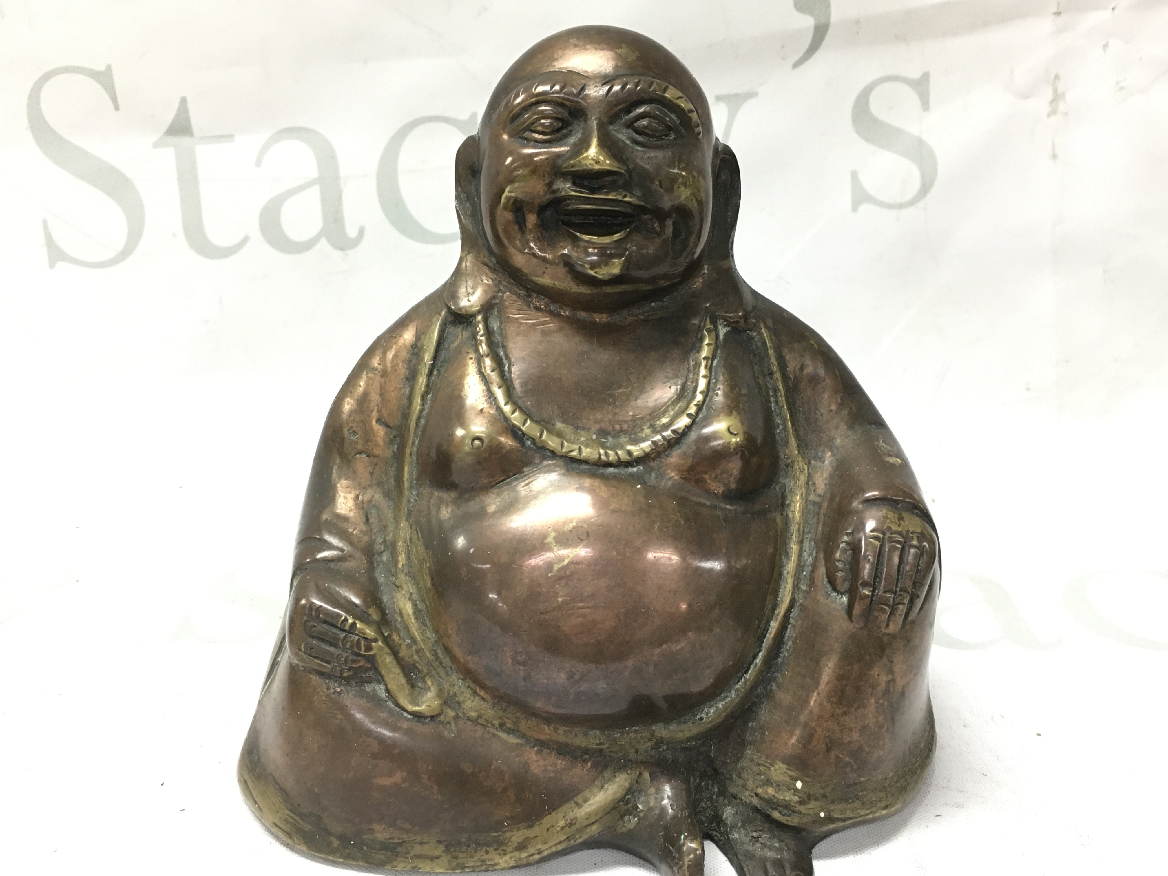 A Chinese bronze Buddha figure , 14cm tall. Postage category B