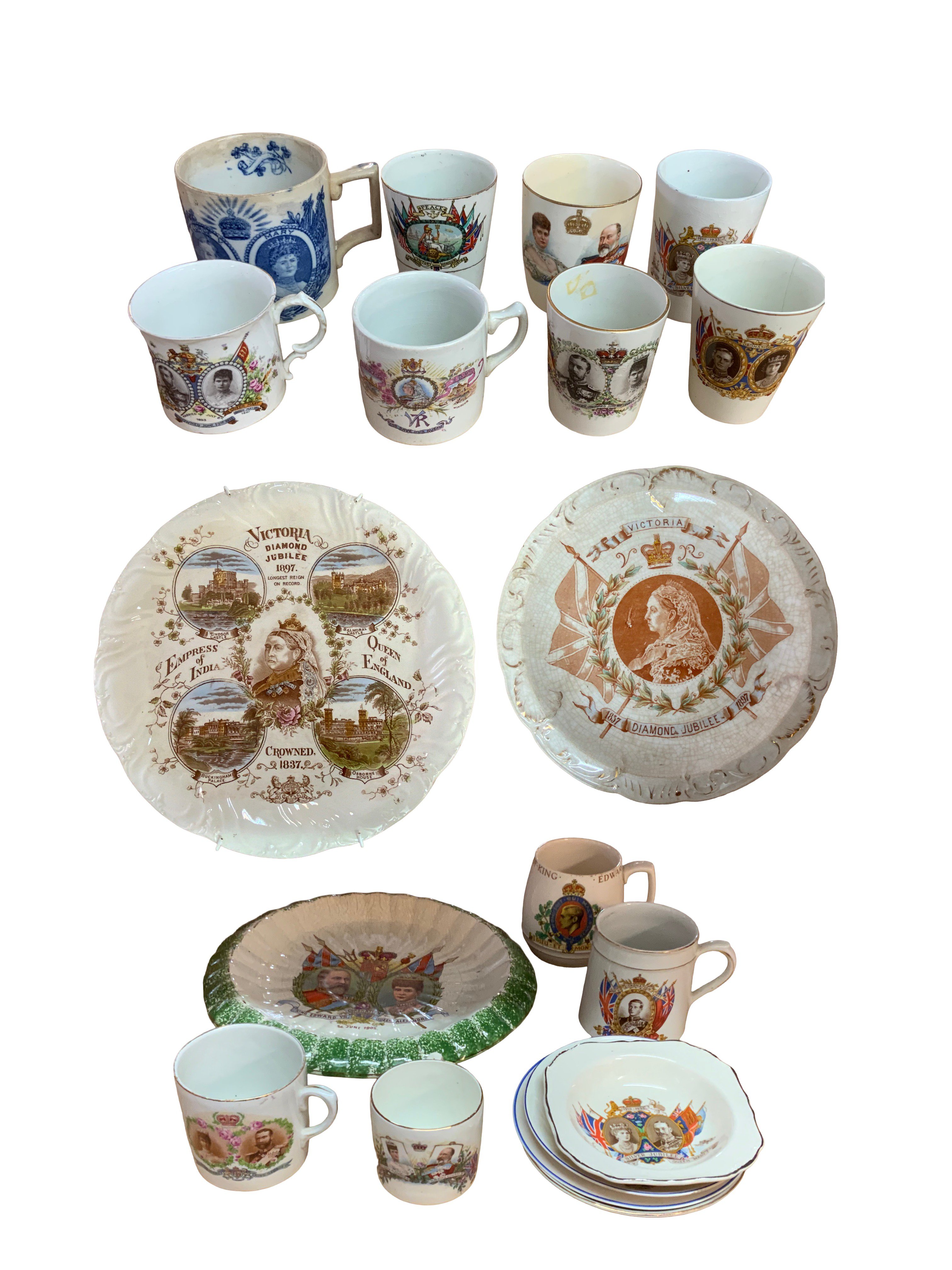 A good collection of Royal commemorative ceramics, (some condition issues).