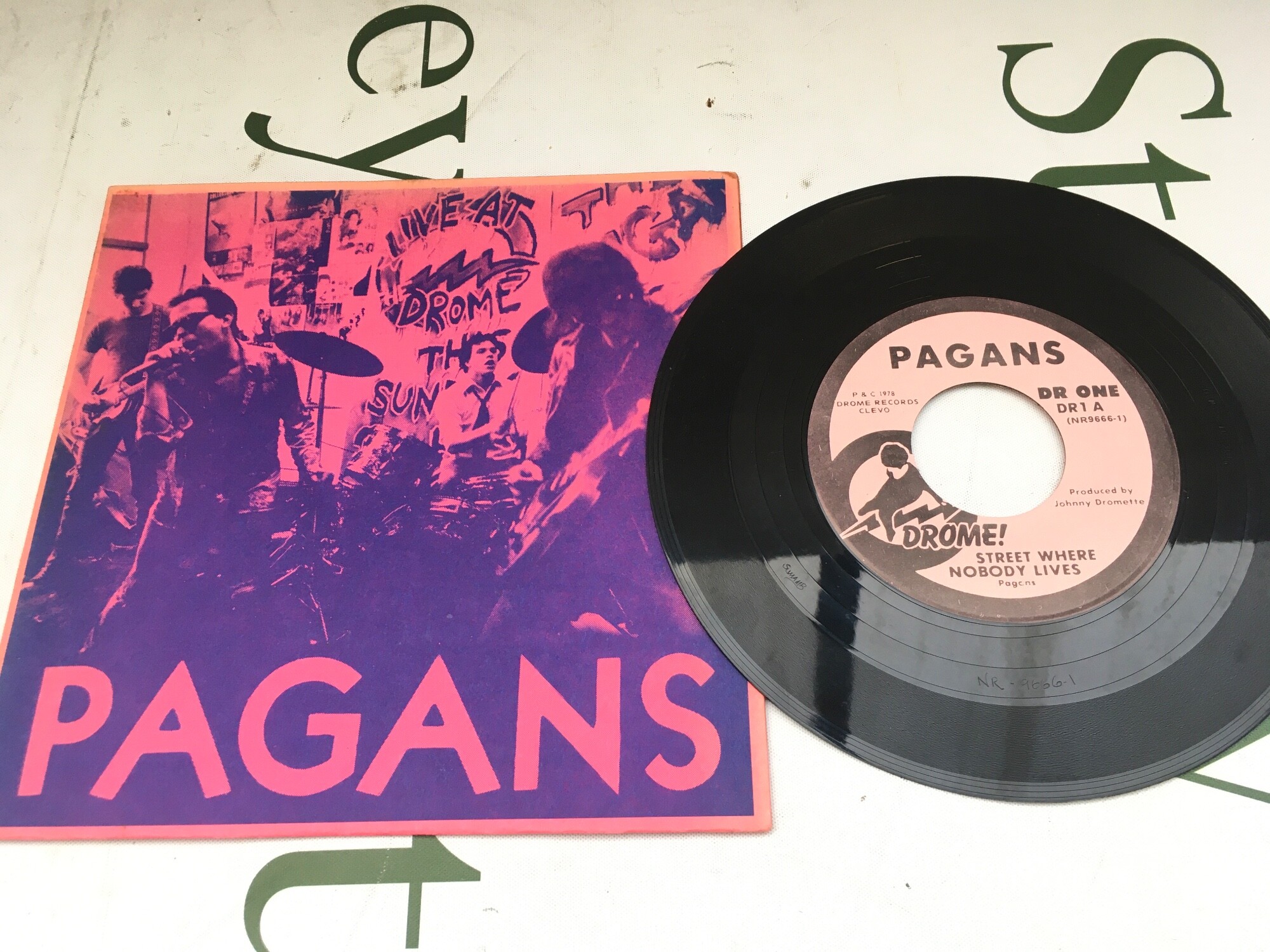 A first pressing 7" single by Pagans of The Street Where Nobody Lives. EX/VG+.