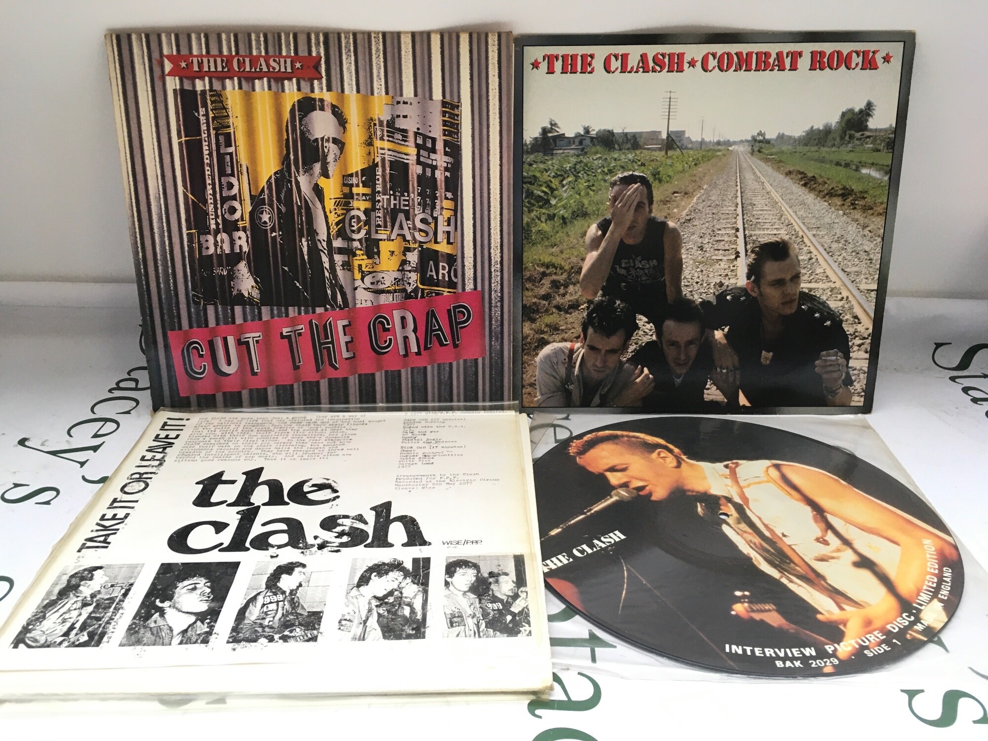 Three Clash LPs plus a picture disc.