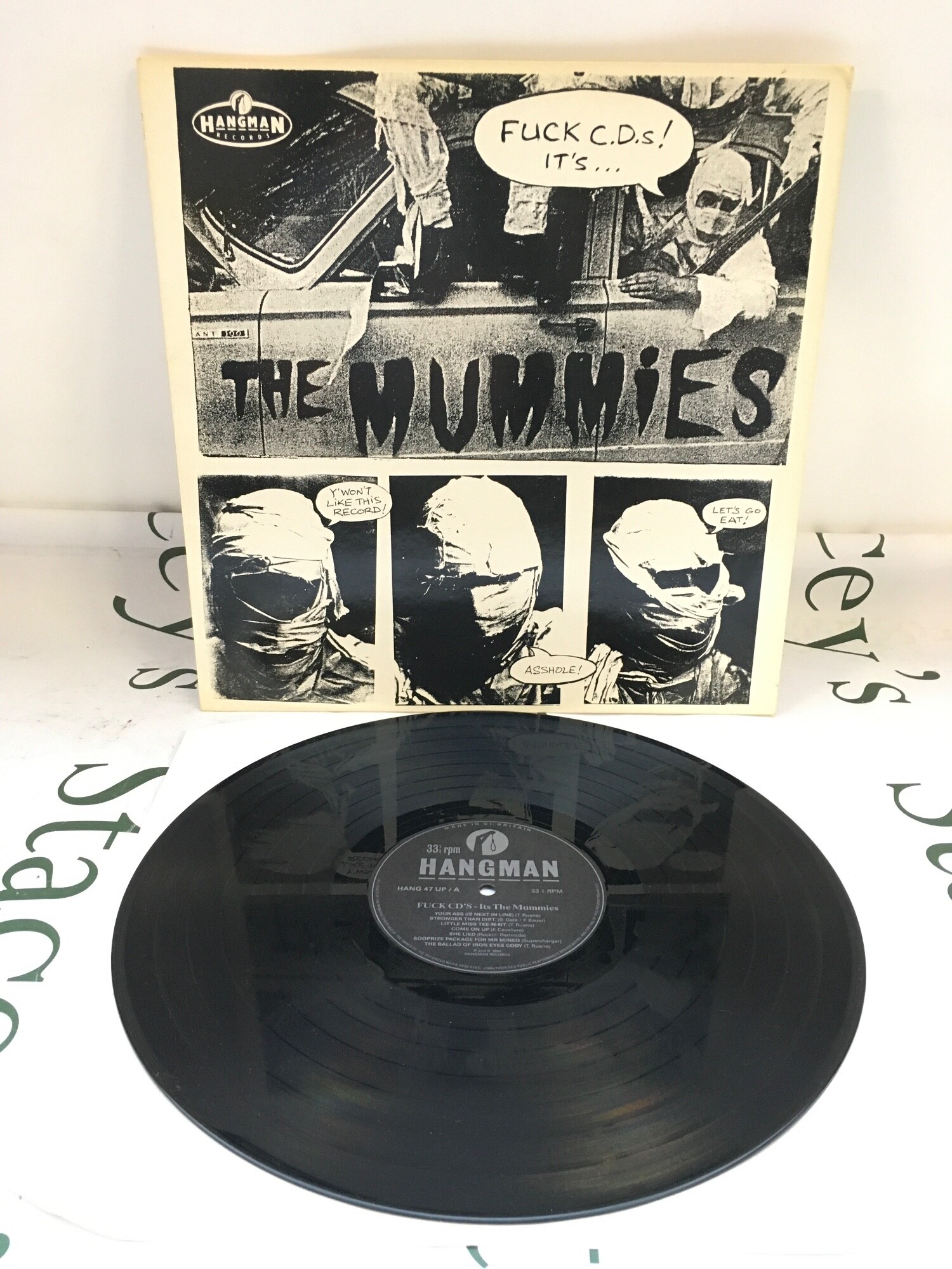 A first UK pressing of The Mummies LP F*ck C.D.s It's The Mummies. Vinyl EX.