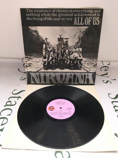 A first UK pressing of the Nirvana (UK) LP All Of Us. Vinyl EX, sleeve VG.