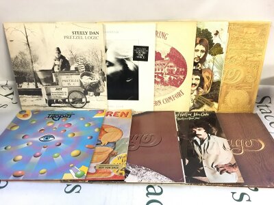 Ten LPs by various artists including Steely Dan, Chicago, Nils Lofgren and others including promo discs.