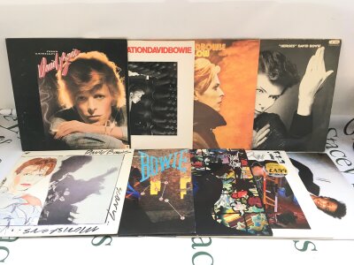 Nine David Bowie LPS comprising Young Americans, Station To Station, Low and others.