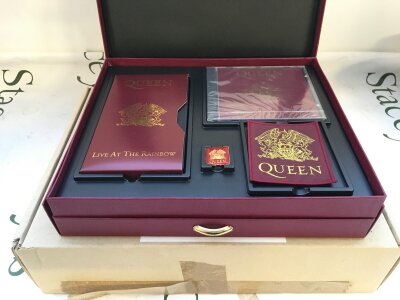 A limited edition Queen CD and Video box set plus all inserts, CD is still sealed.
