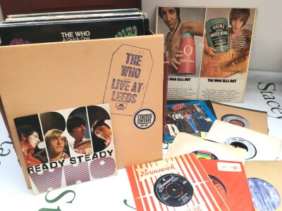 A record case of LPs, EPs and 7" singles by The Who comprising early UK pressings and reissues.