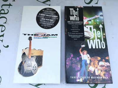Two multi CD long box sets comprising The Jam and The Who.