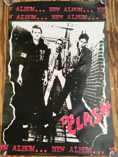 Five punk band posters comprising The Clash, The Adverts, The Vibrators and two for The Drones.