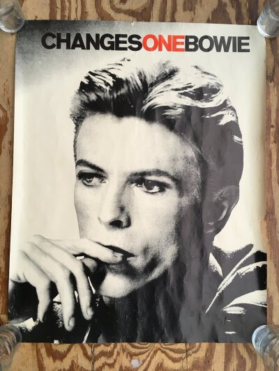 Six music posters for various artists including David Bowie, Morrissey, The Clash and others.