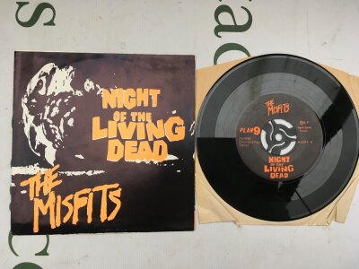 A first US pressing of The Misfits - Night Of The Living Dead EP on the Plan 9 label, no insert. Vinyl EX.