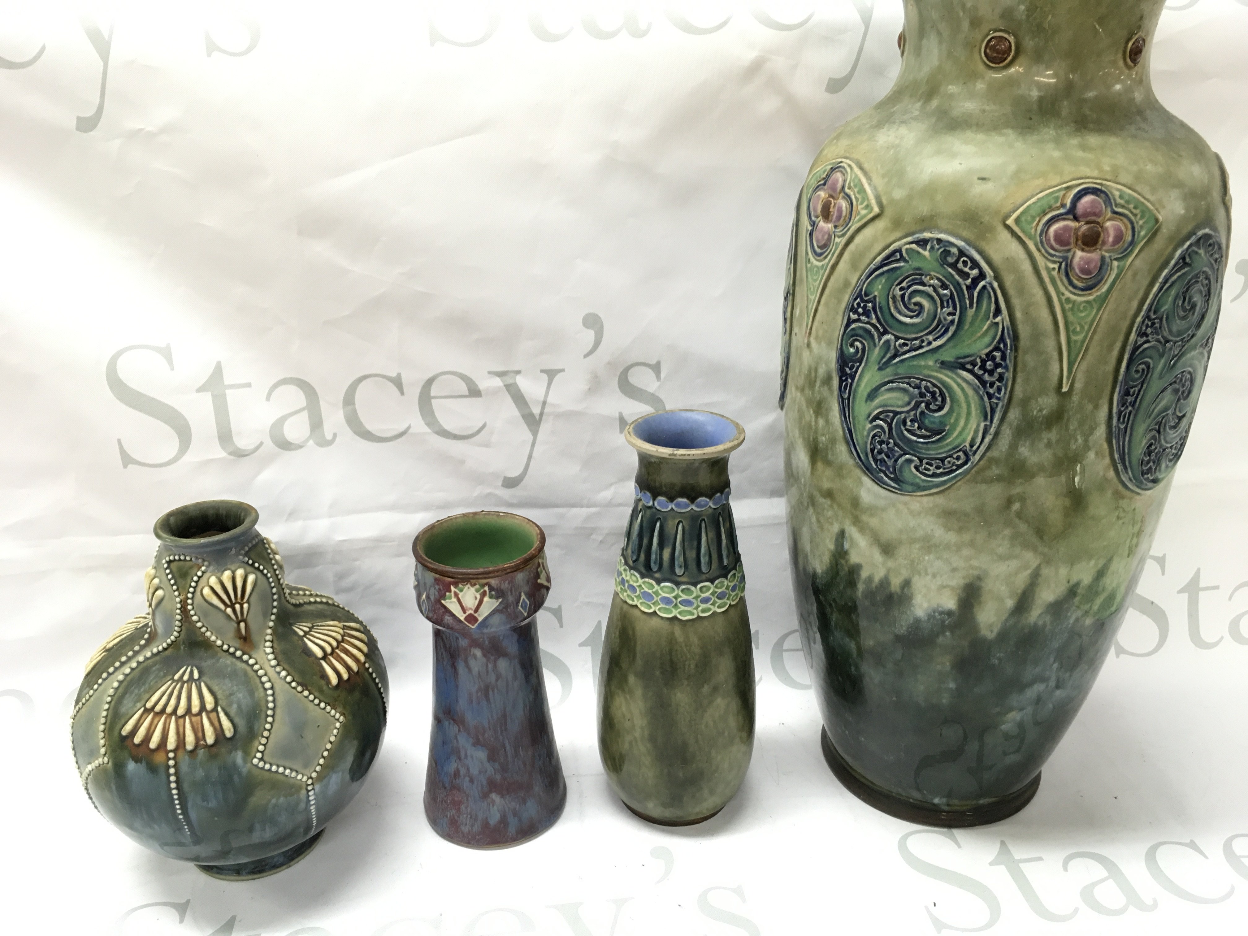 Royal Doulton stoneware vases . This lot cannot be posted. NO RESERVE