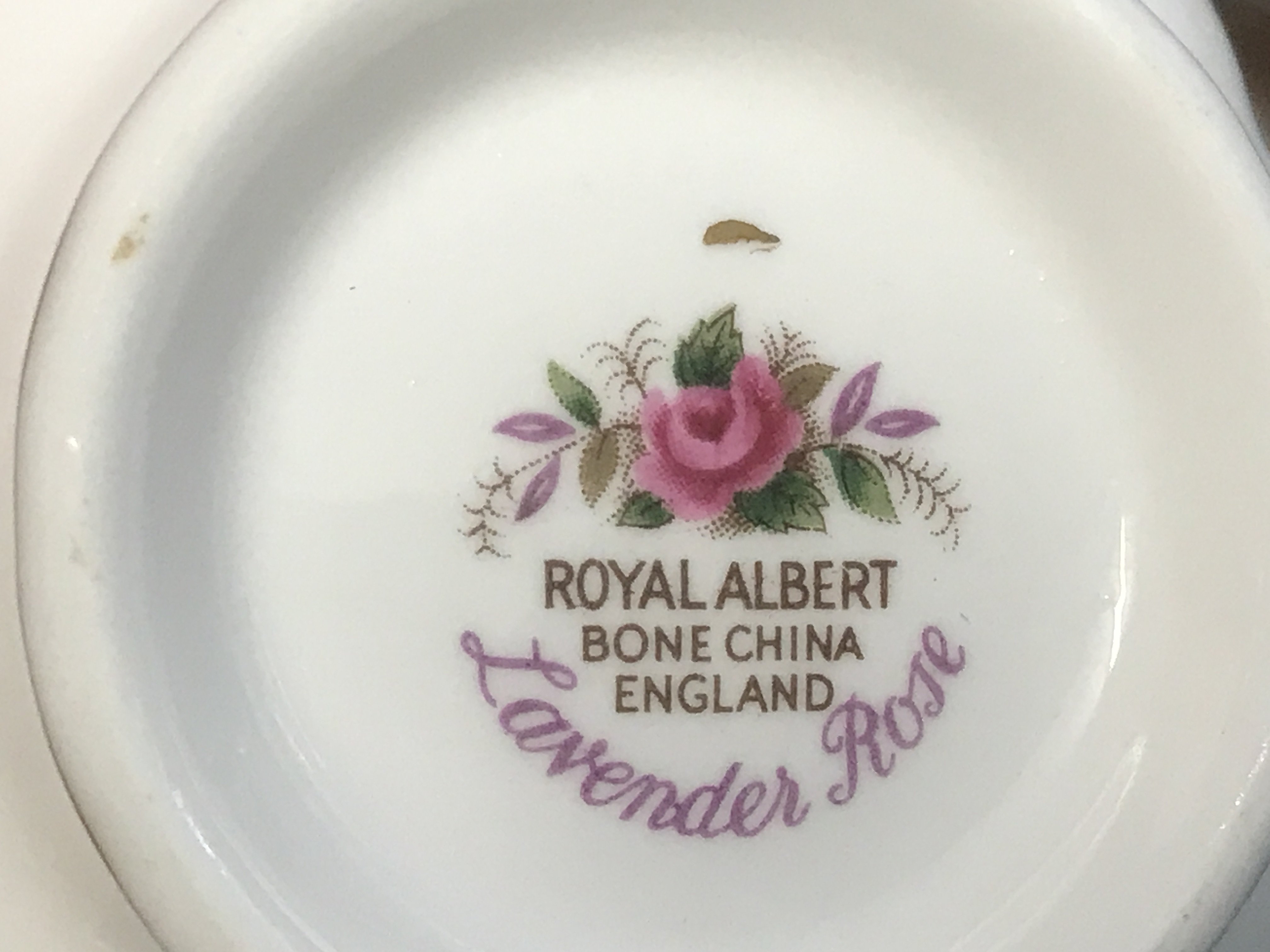 41 pieces of Royal Albert Lavender Rose tea and dinner China including cups, saucers, plates etc. this lot cannot be posted