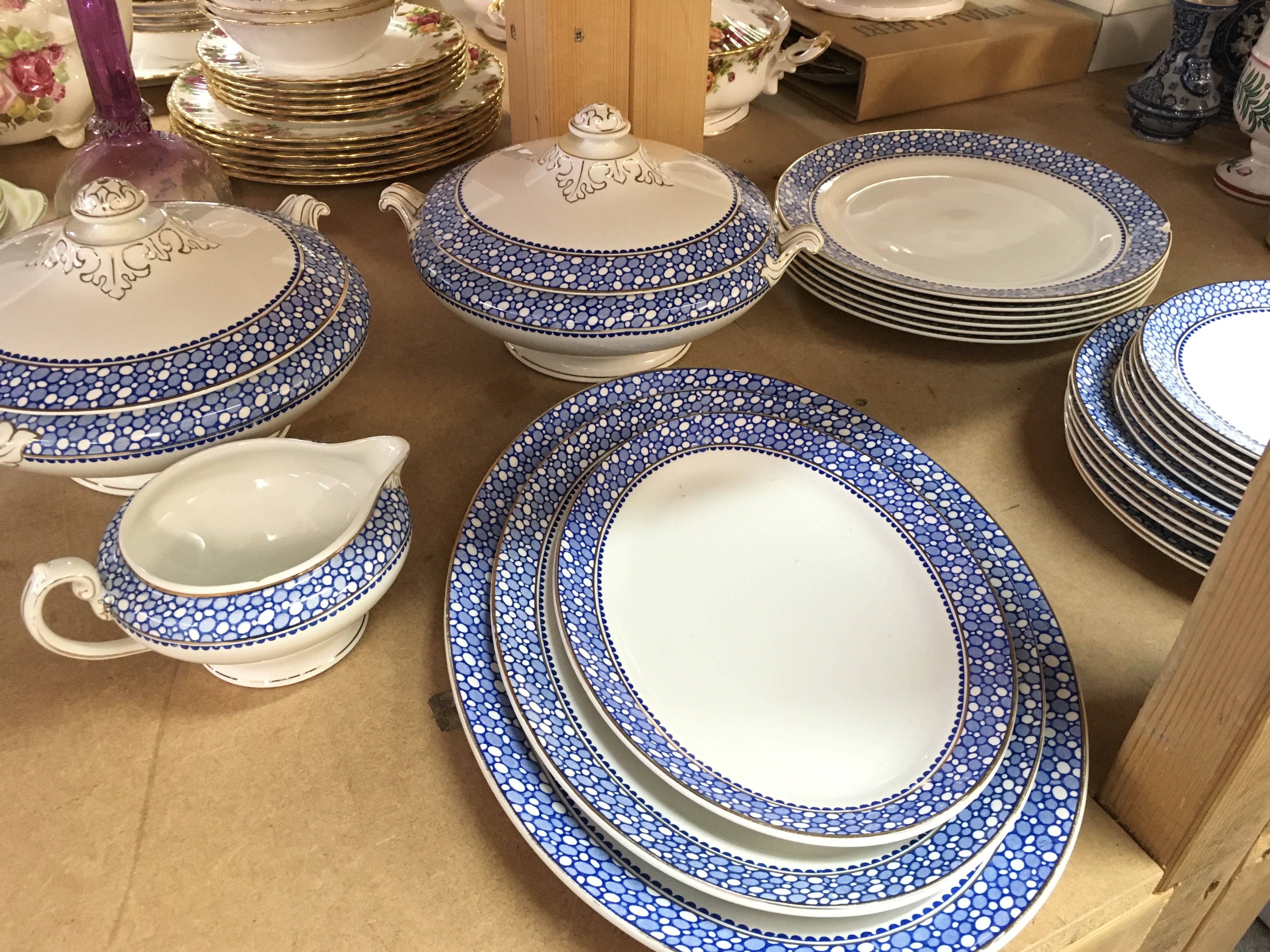 A peddles pattern Burslem dinner set.