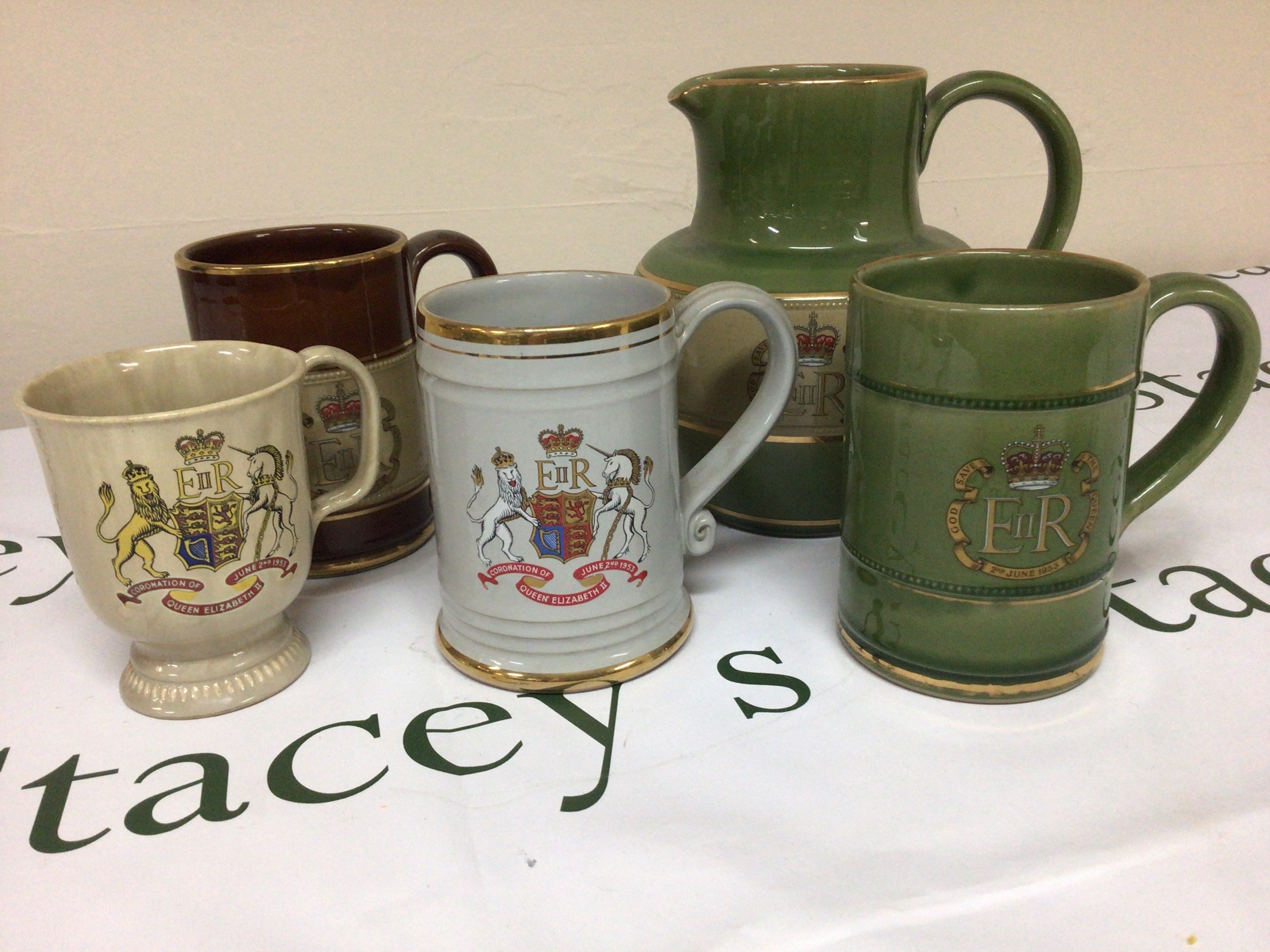 A collection of Commemorative Elizabeth II Coronation ware all made by Denby no obvious damage or restoration NO RESERVE