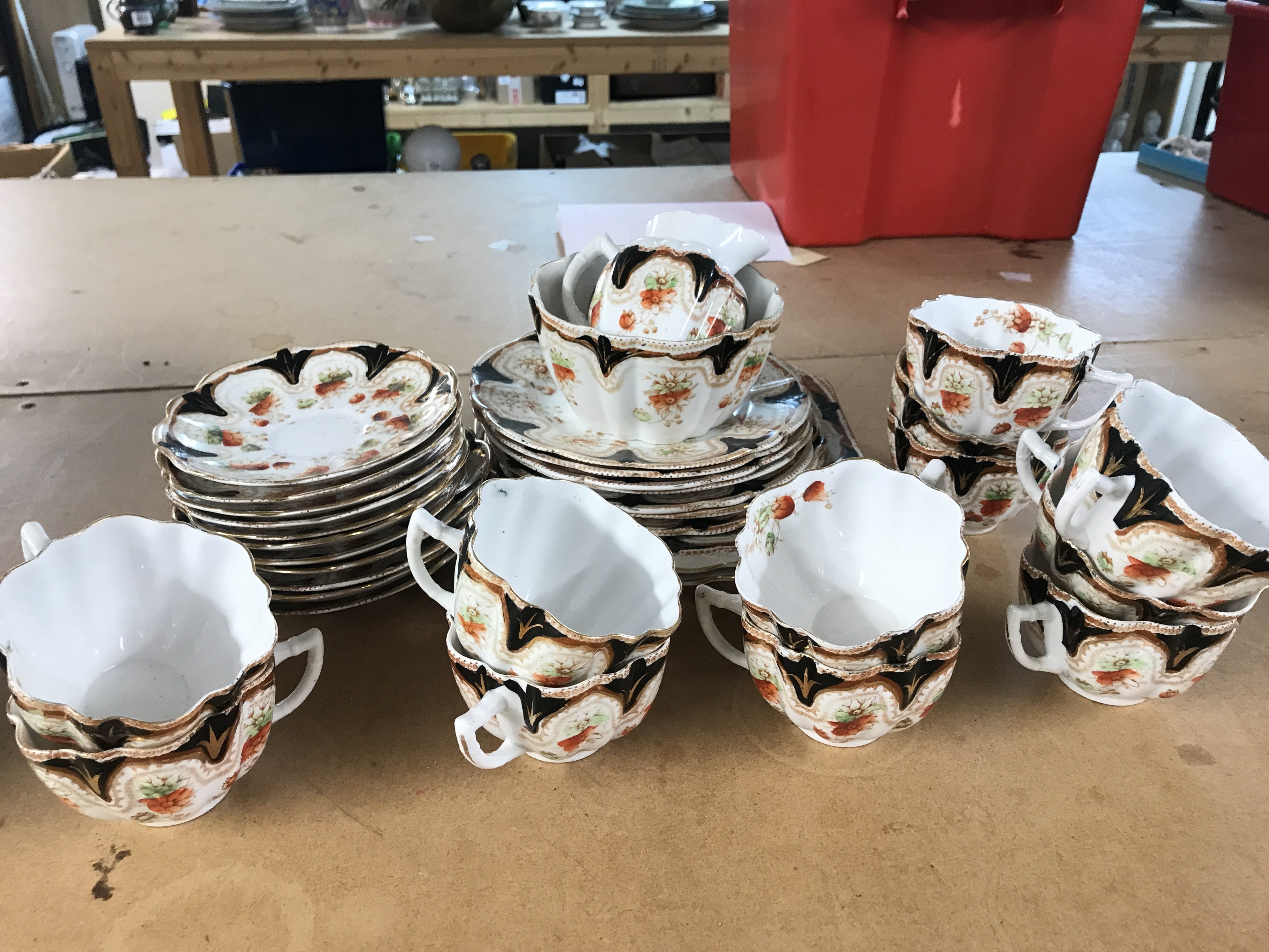 A Melba Bone China tea set including cups, saucers etc