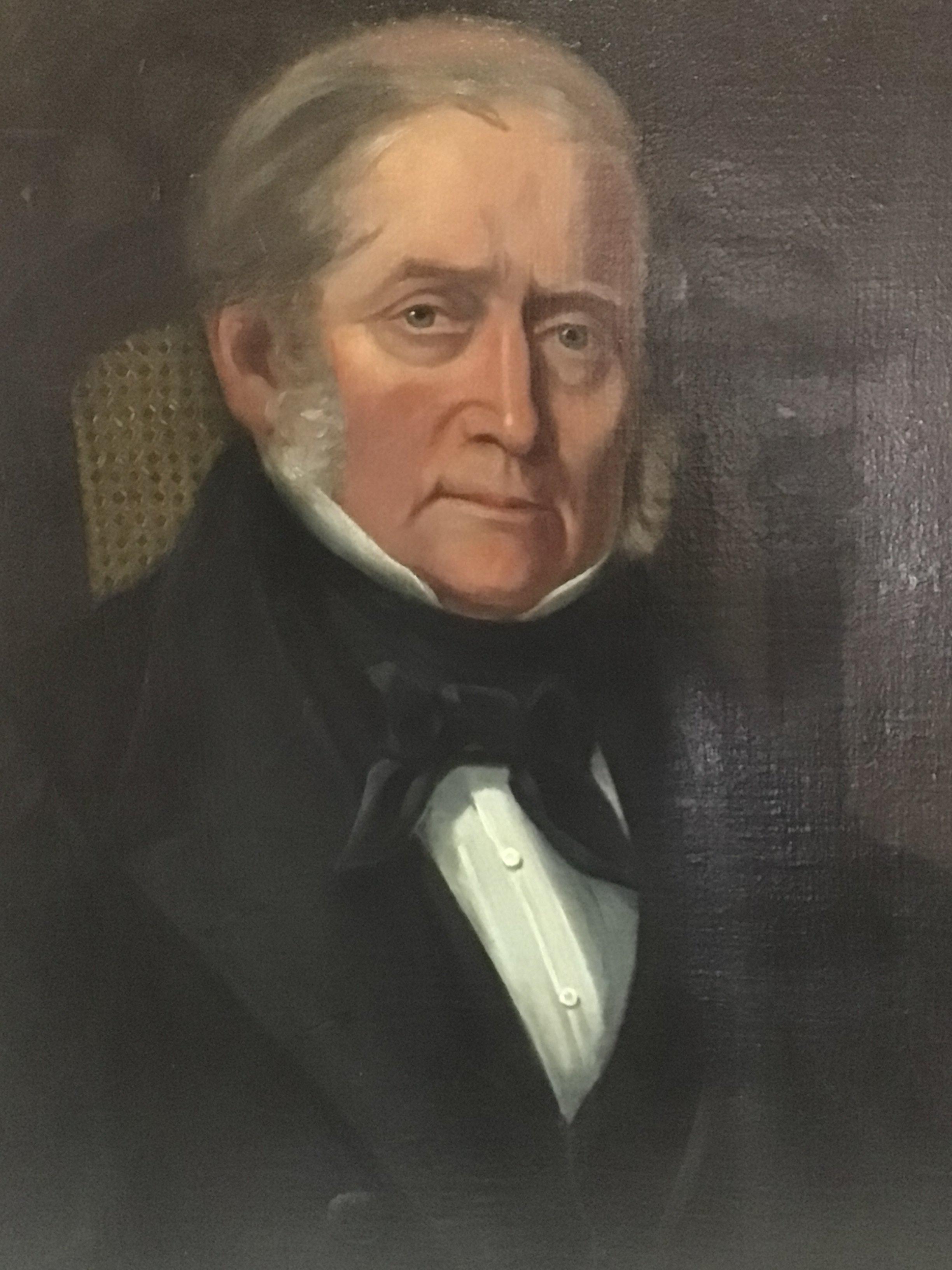 A Victorian oil painting on Canvas a half length portrait of a senior Gentleman. In a gilt frame possible re lined and unattributed unsigned.