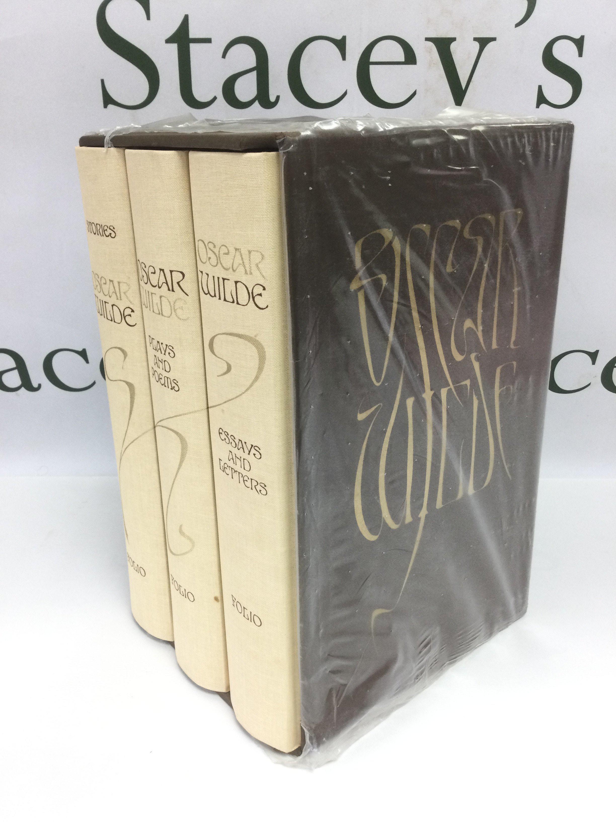A Folio Society three volume set of the works of Oscar Wilde in original slipcase. Shipping category C.