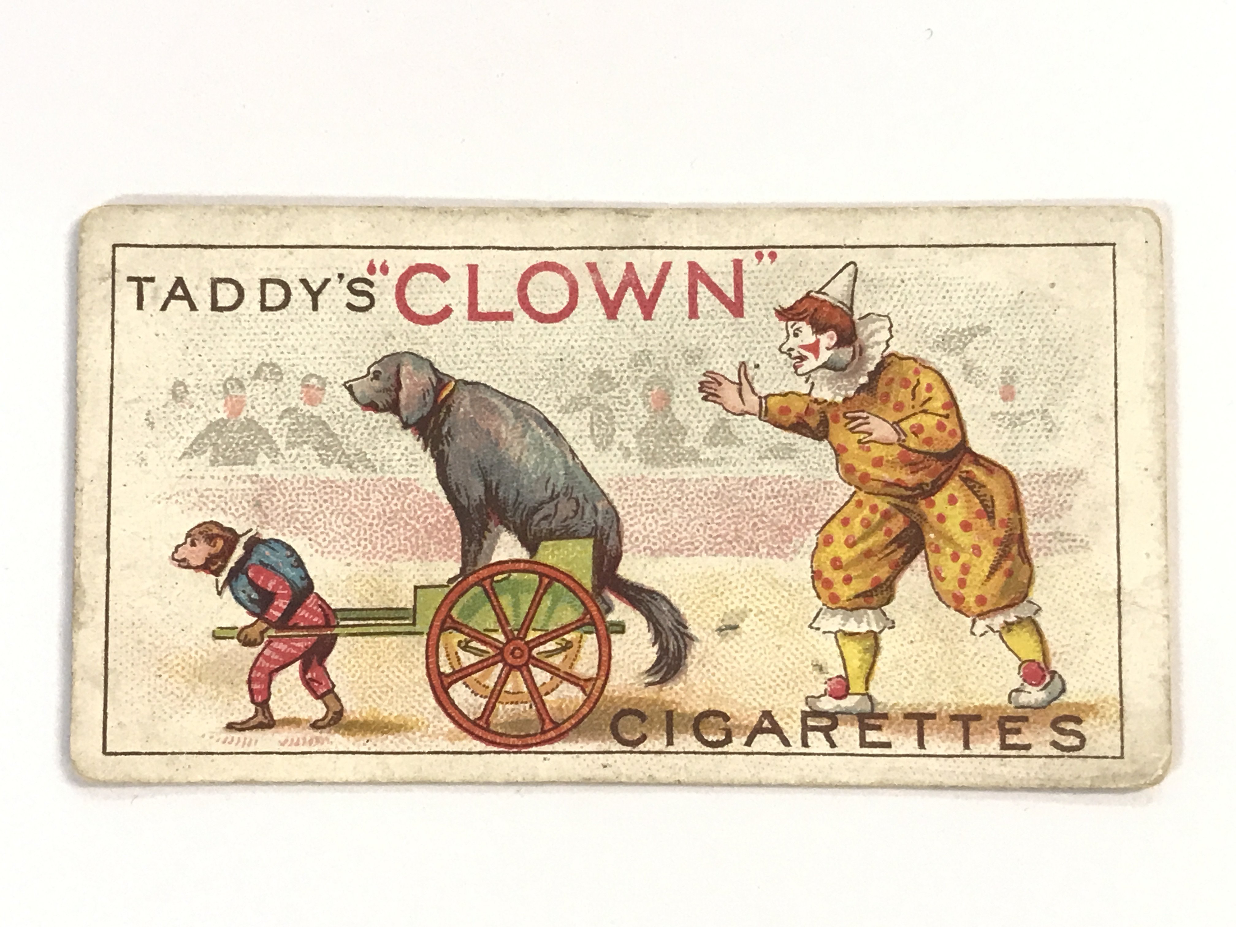 A Taddys Clown cigarette card. Postage category A