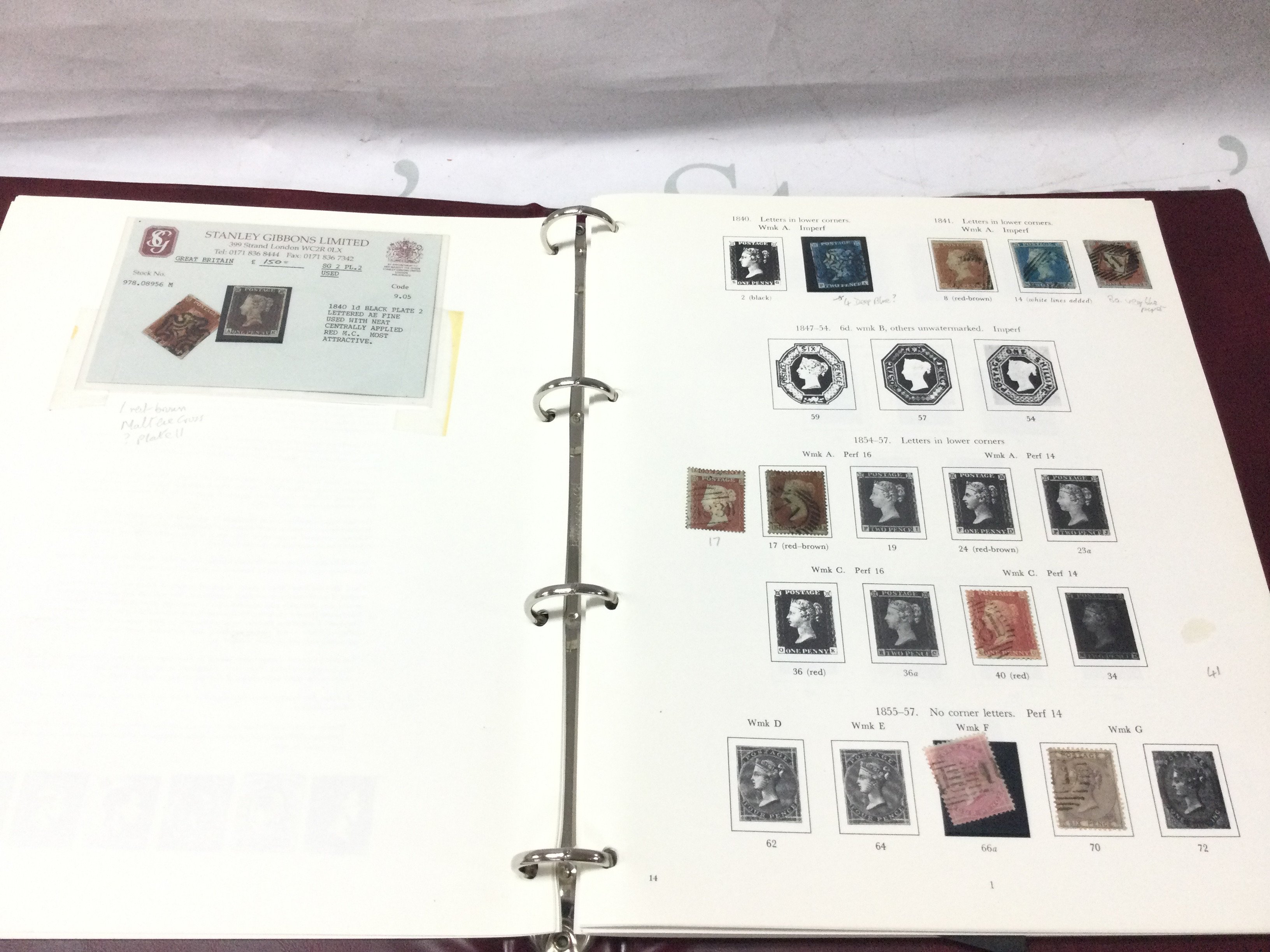 A collection of 7 stamp albums including pre decimal and a penny black. Postage B
